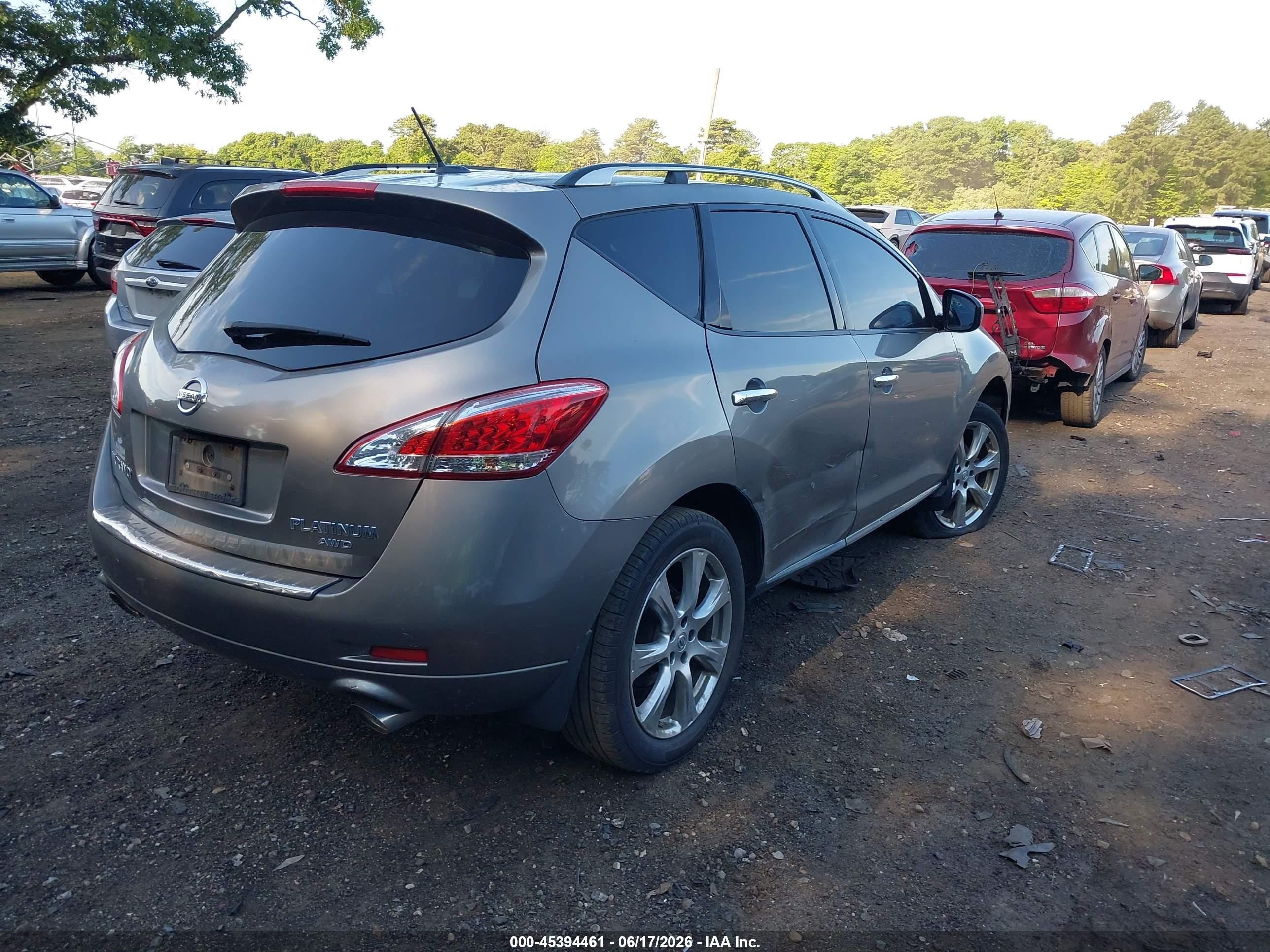 2012 Nissan Murano Le Gray vin: JN8AZ1MW6CW212468