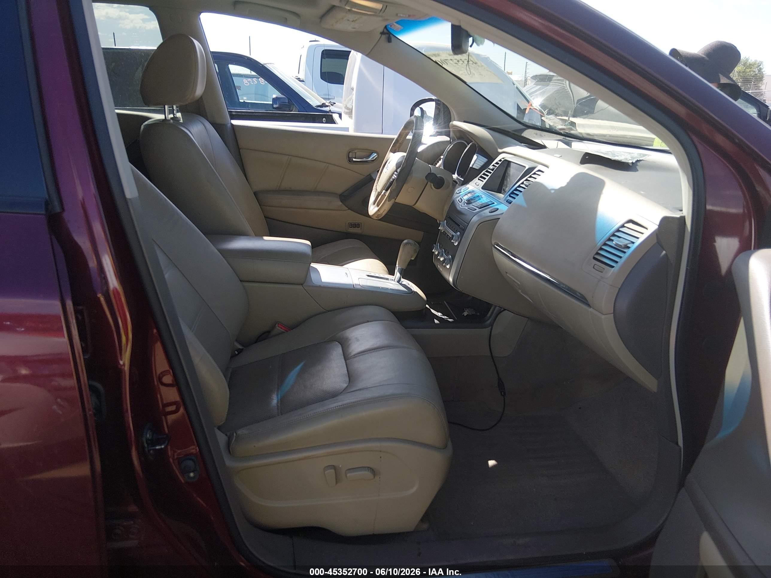 2012 Nissan Murano Sl Maroon vin: JN8AZ1MW6CW215550