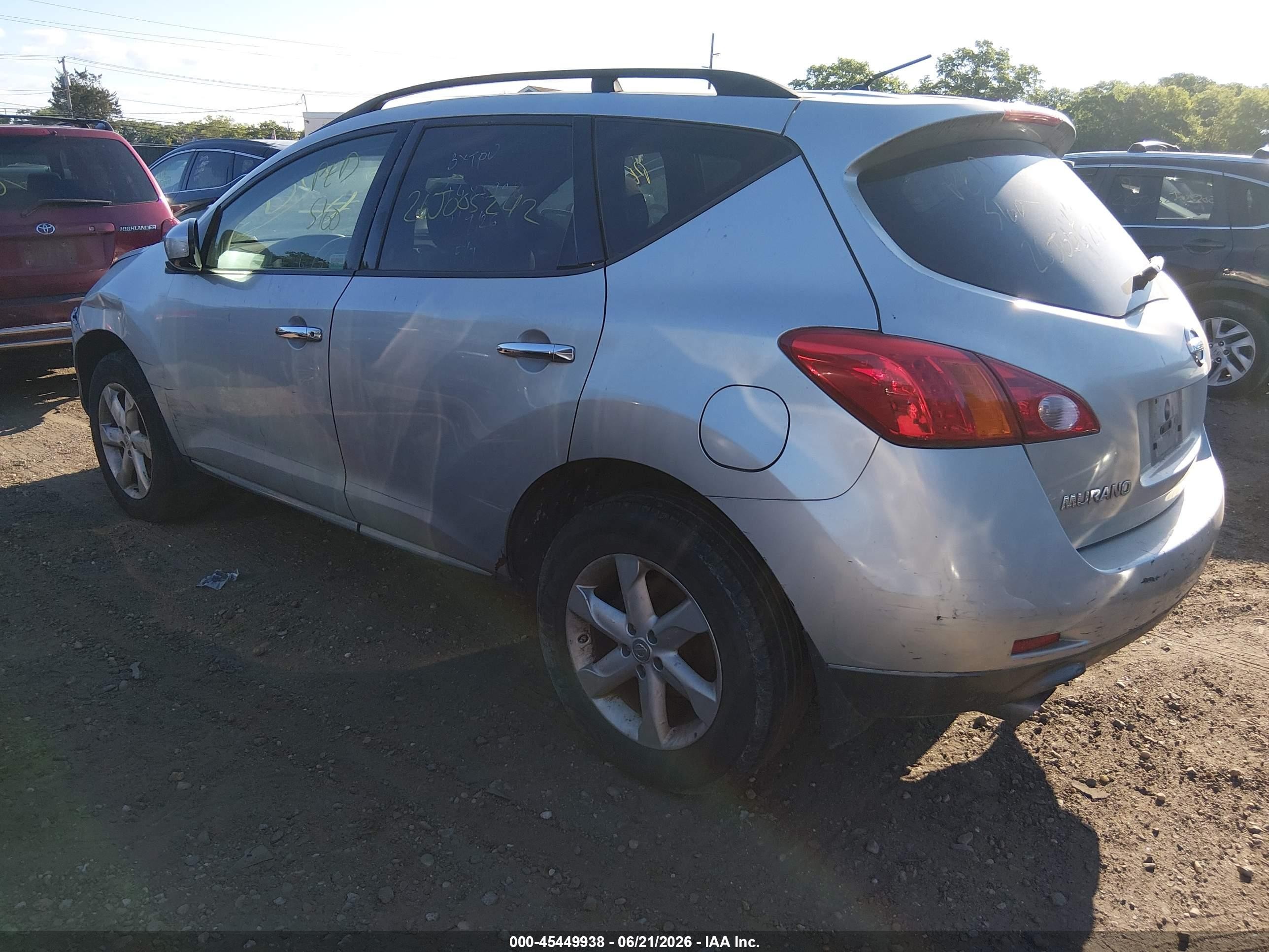 2010 Nissan Murano Sl Silver vin: JN8AZ1MW7AW122193