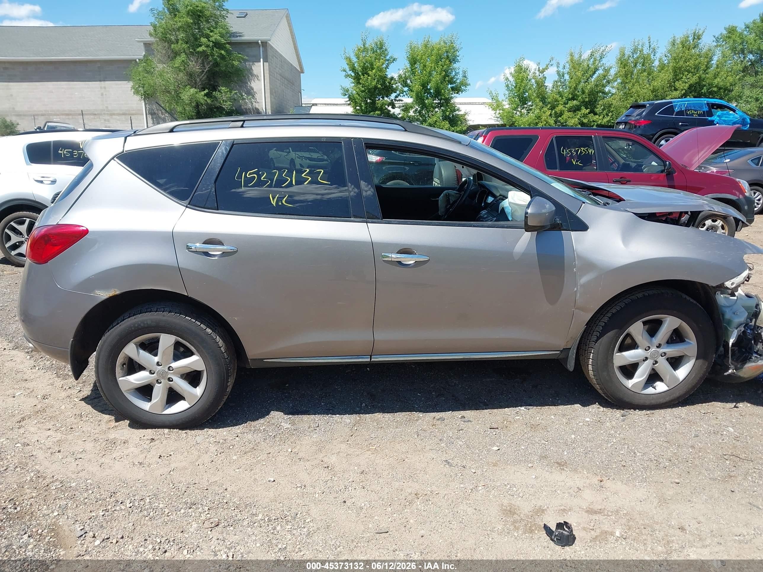2010 Nissan Murano Sl Серебряный vin: JN8AZ1MW7AW123506