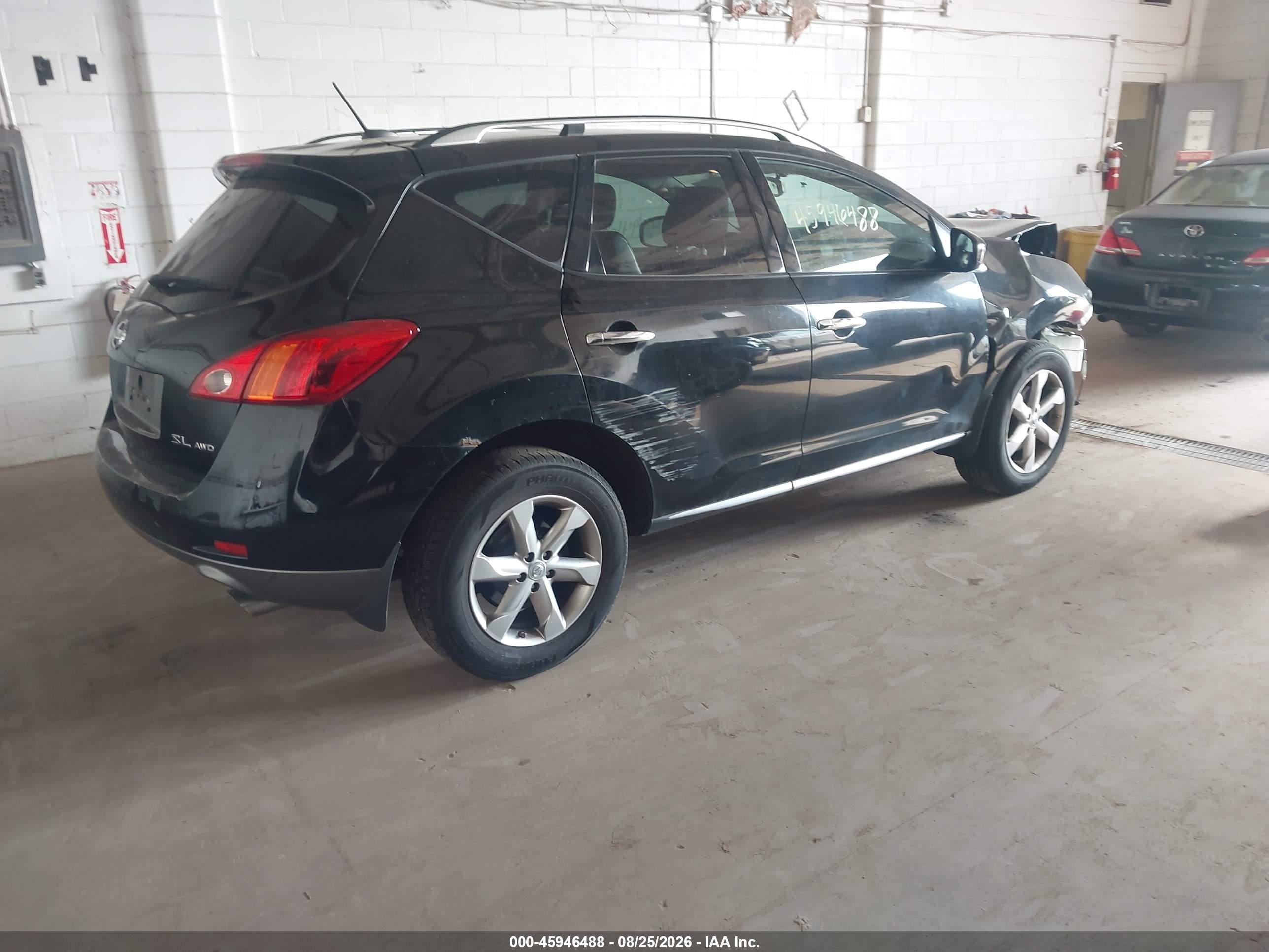 2010 Nissan Murano Sl Black vin: JN8AZ1MW7AW125286