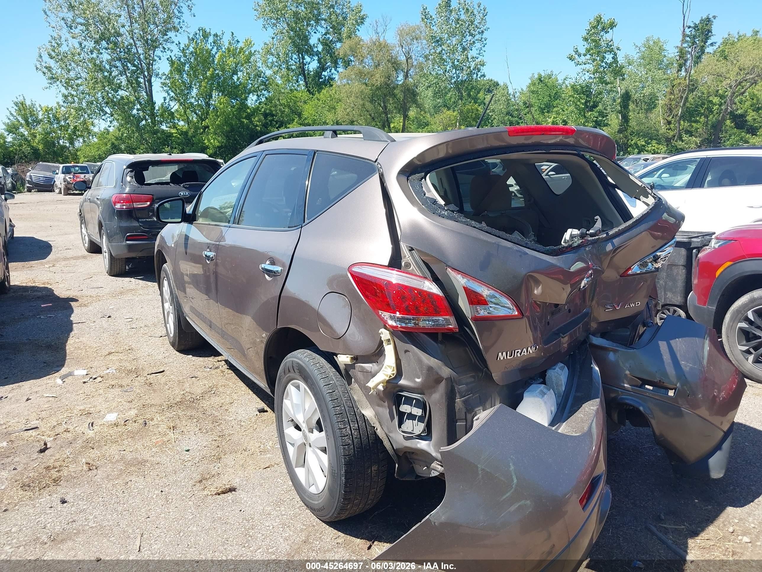 2011 Nissan Murano Sv Коричневый vin: JN8AZ1MW7BW166020