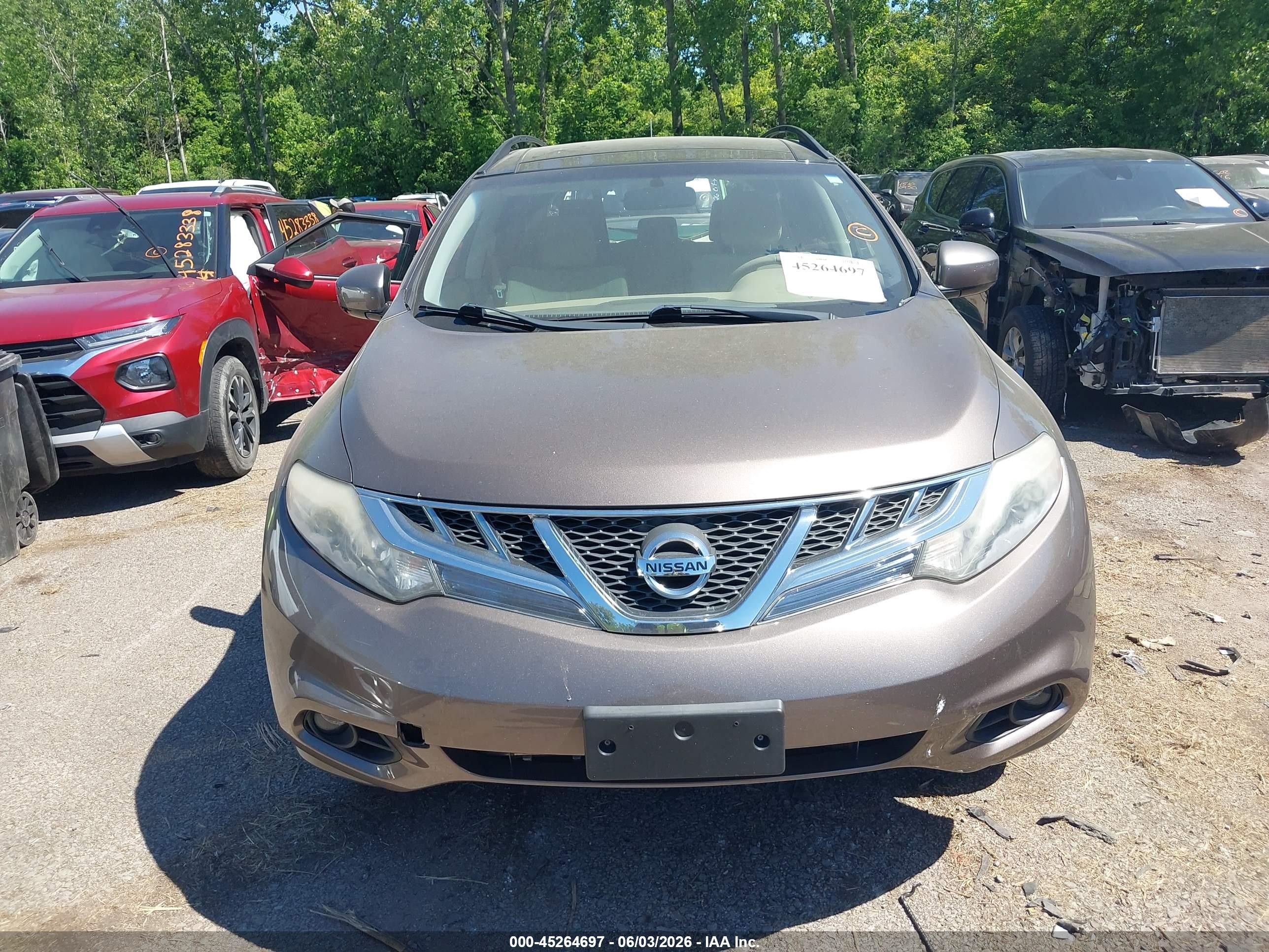 2011 Nissan Murano Sv Коричневый vin: JN8AZ1MW7BW166020