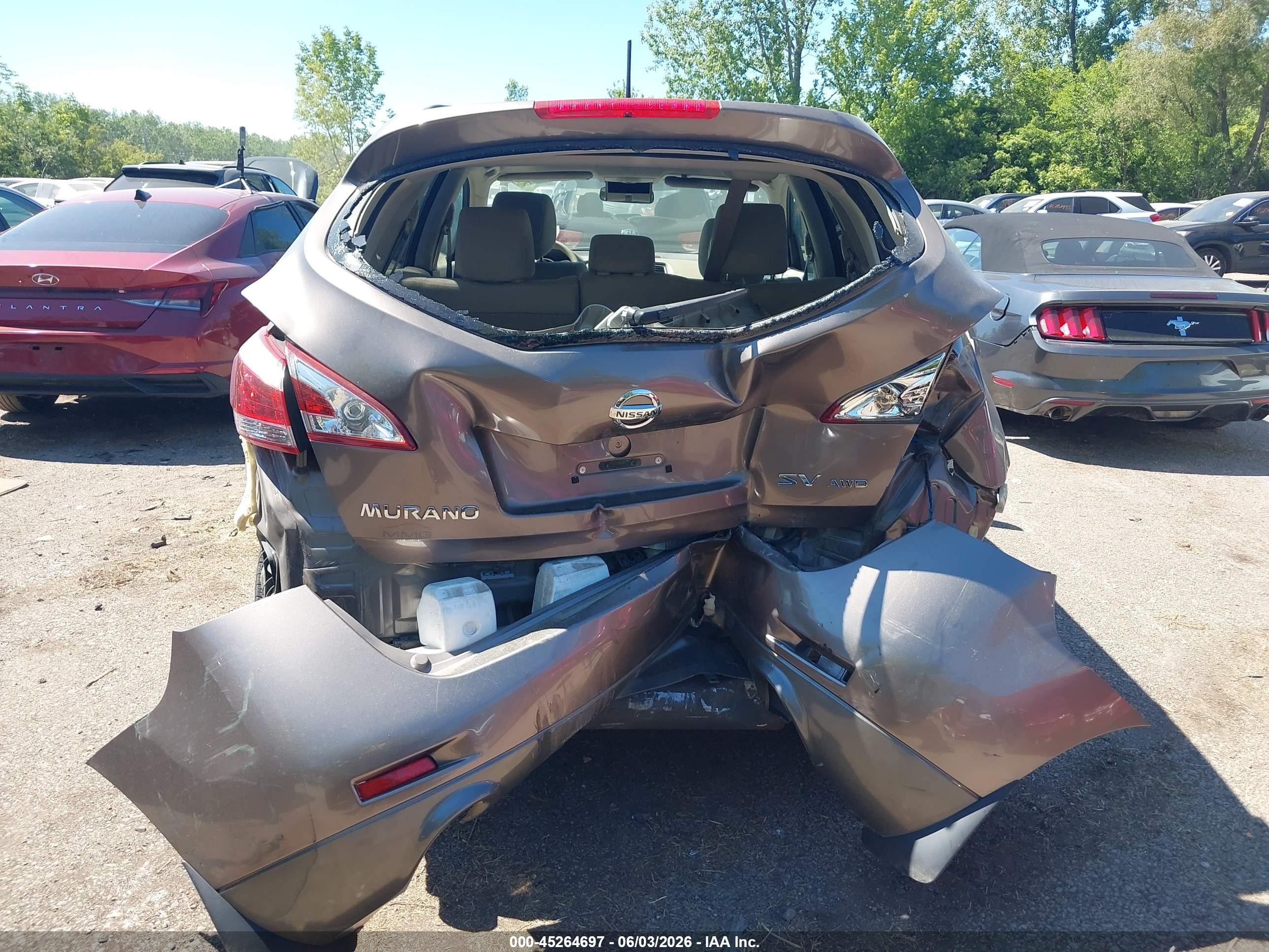 2011 Nissan Murano Sv Коричневый vin: JN8AZ1MW7BW166020