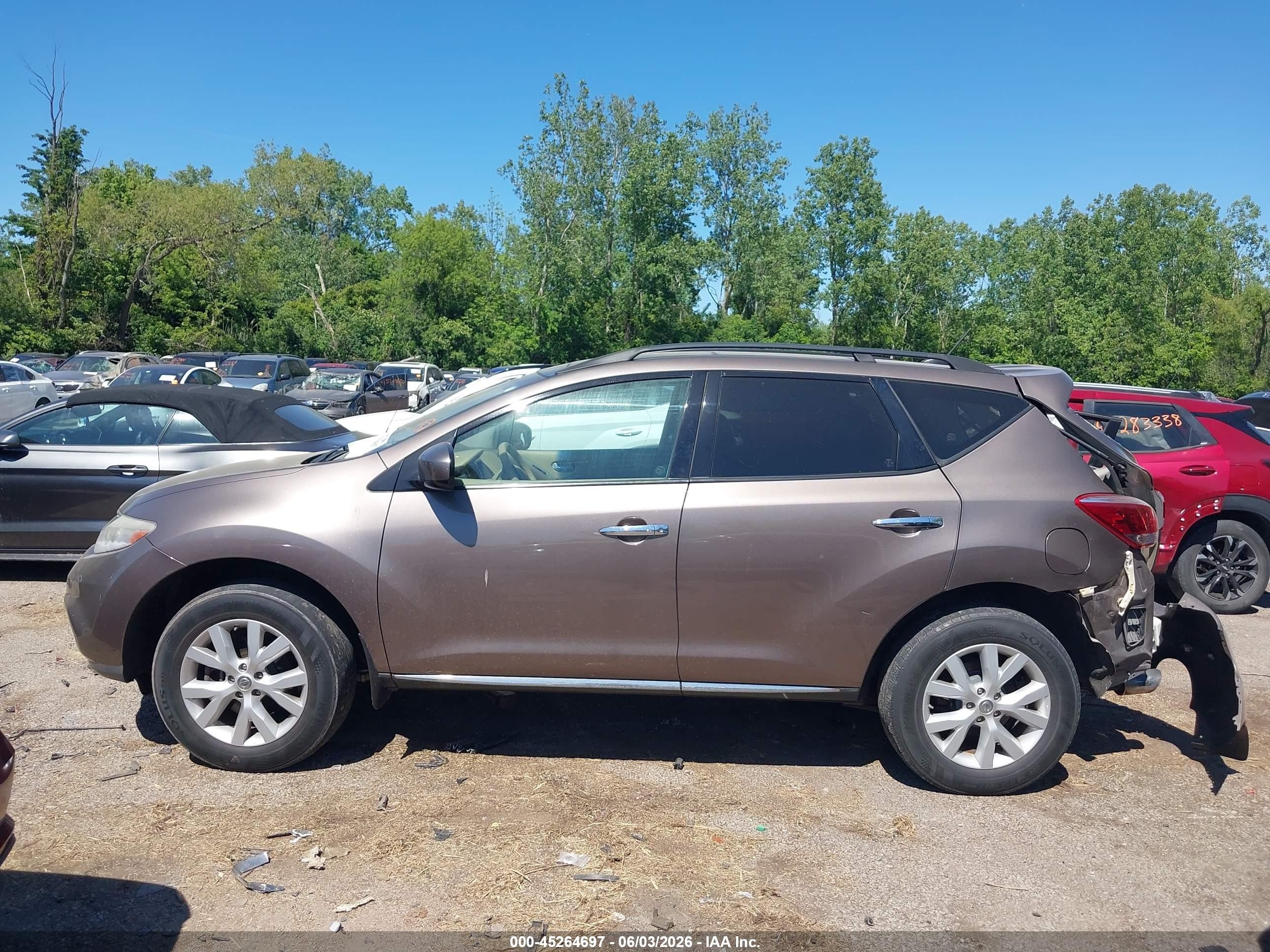 2011 Nissan Murano Sv Коричневый vin: JN8AZ1MW7BW166020