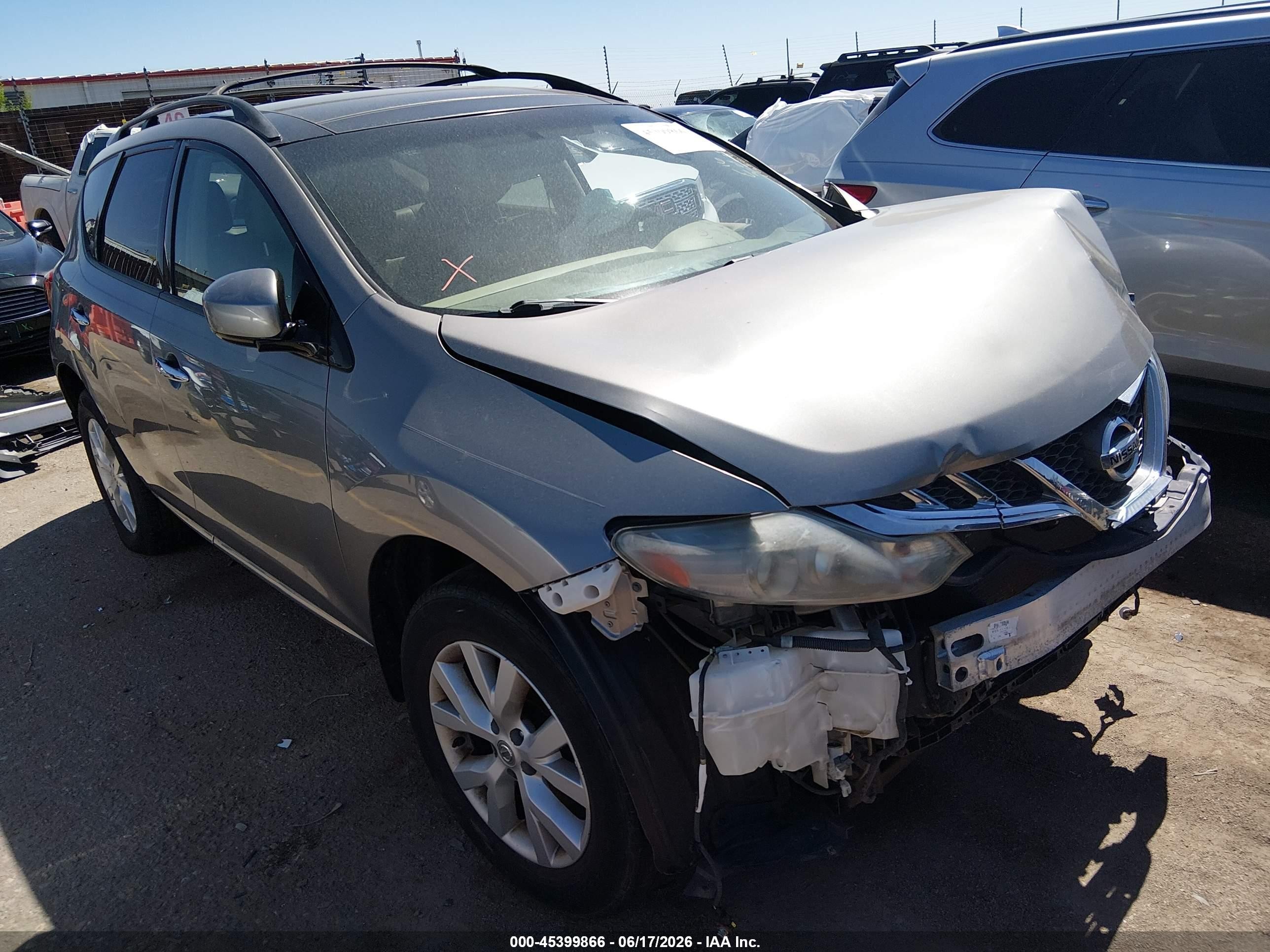 2011 Nissan Murano Sl Silver vin: JN8AZ1MW7BW167975