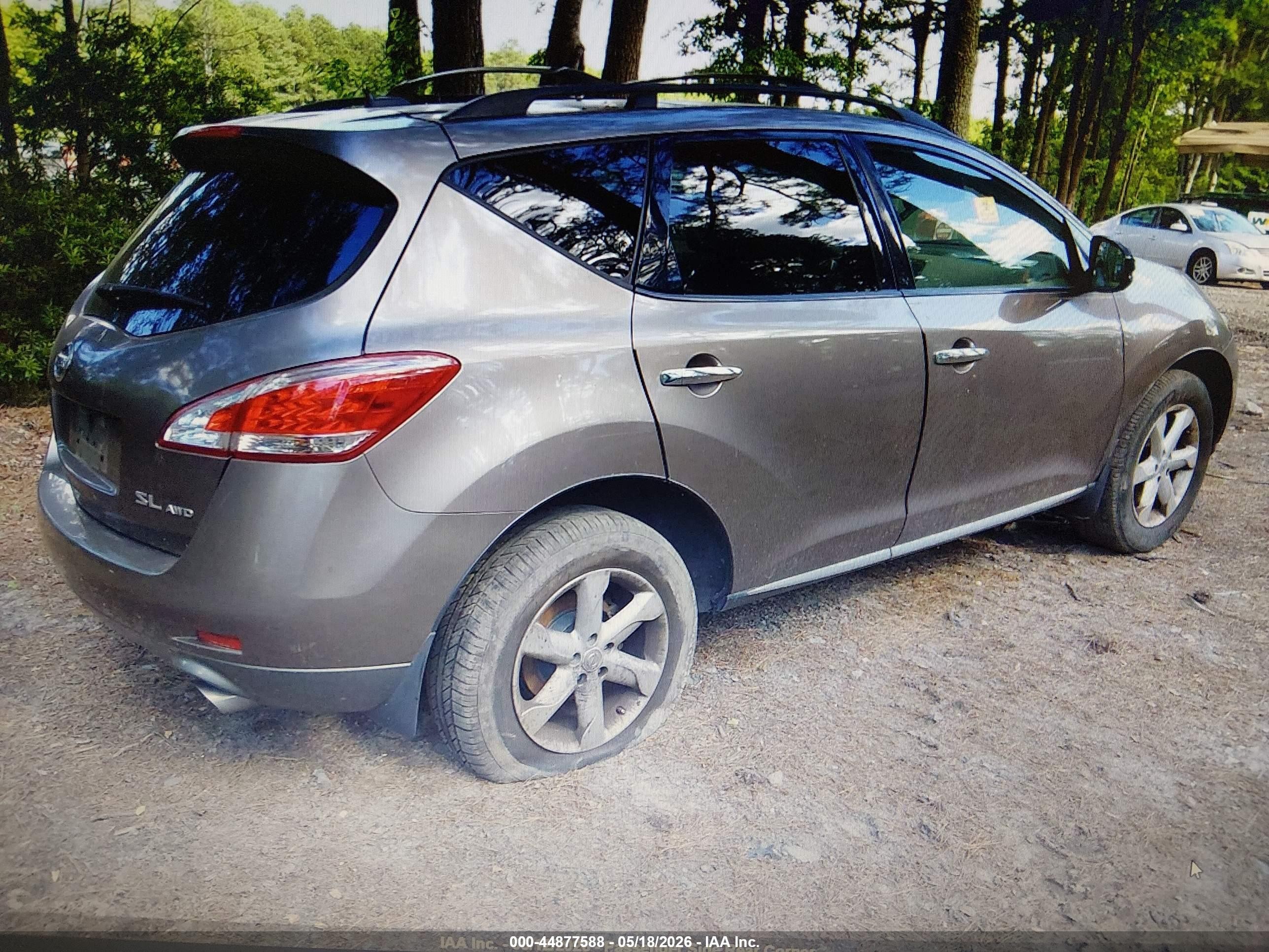 2012 Nissan Murano Sl Gray vin: JN8AZ1MW7CW206128