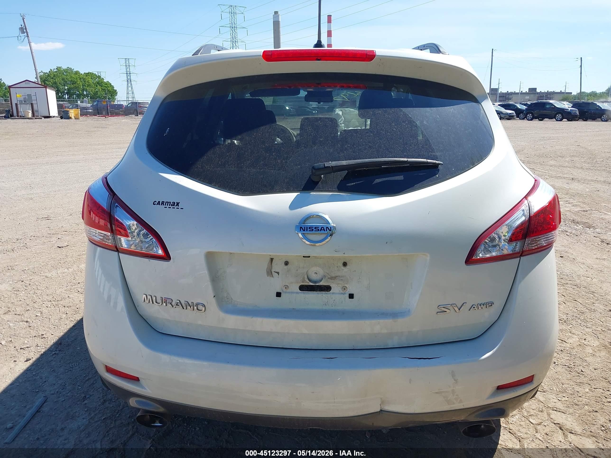 2012 Nissan Murano Sv White vin: JN8AZ1MW7CW207070