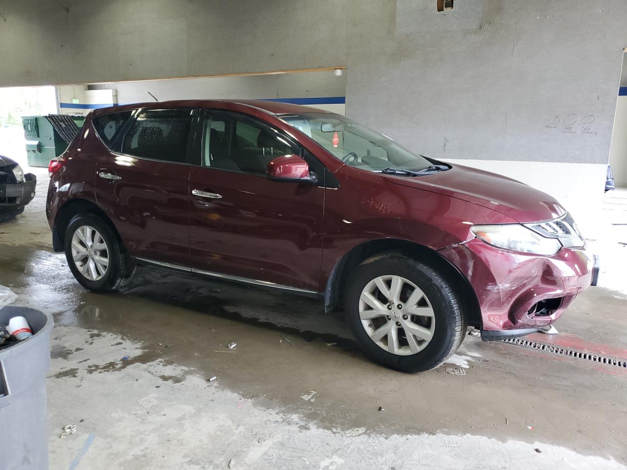 2012 Nissan Murano S Maroon vin: JN8AZ1MW7CW213841 Damage: Right Front Fender, Dent(S) W/ Paint Dmg, 1 To 2 Inches