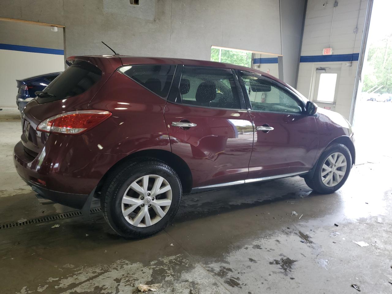 2012 Nissan Murano S Maroon vin: JN8AZ1MW7CW213841 Damage: Right Qtr Panel, Dent(S) W/ Paint Dmg, 1/8 To 1/2 Inch
