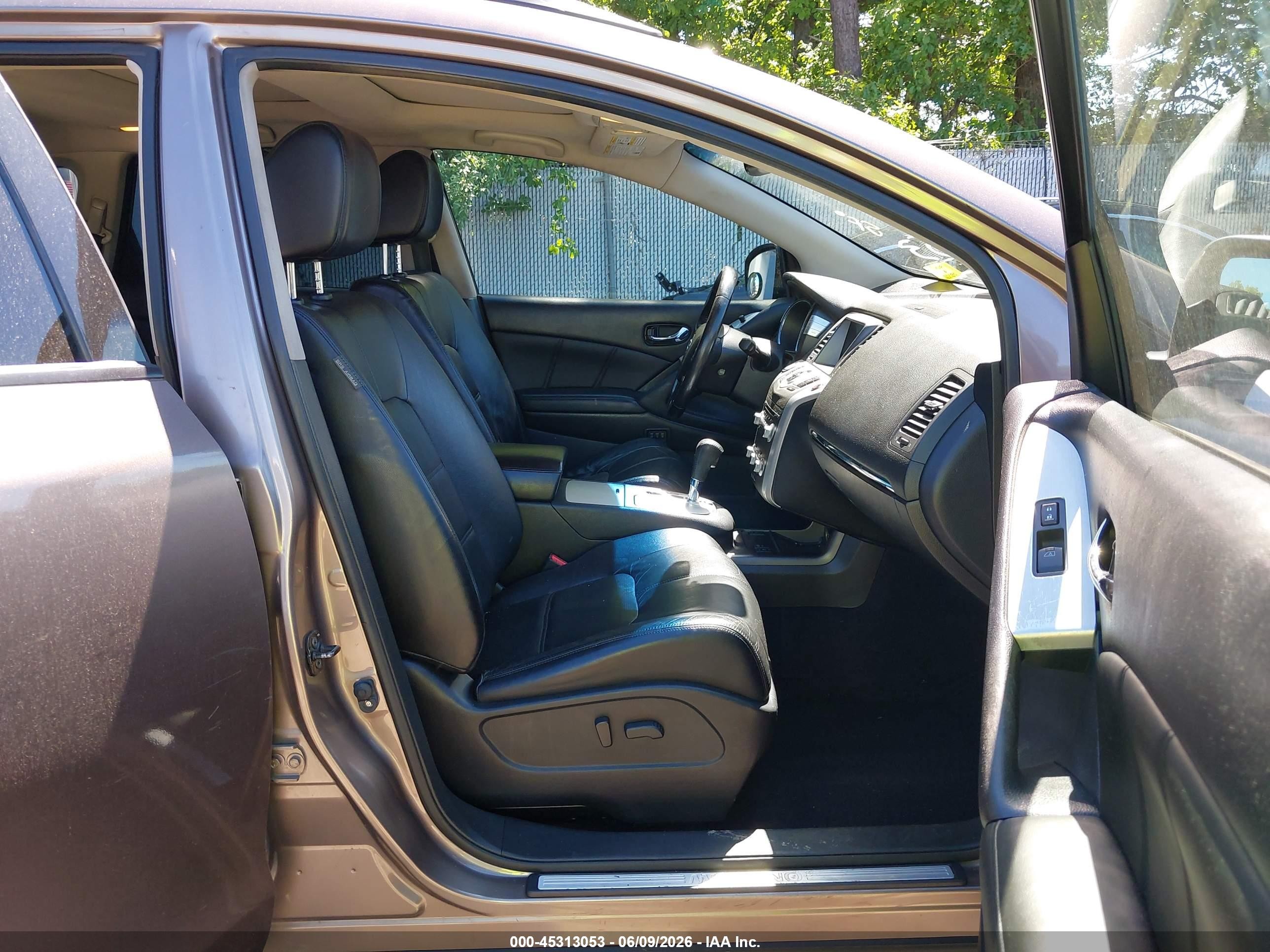 2012 Nissan Murano Sl Brown vin: JN8AZ1MW7CW222202