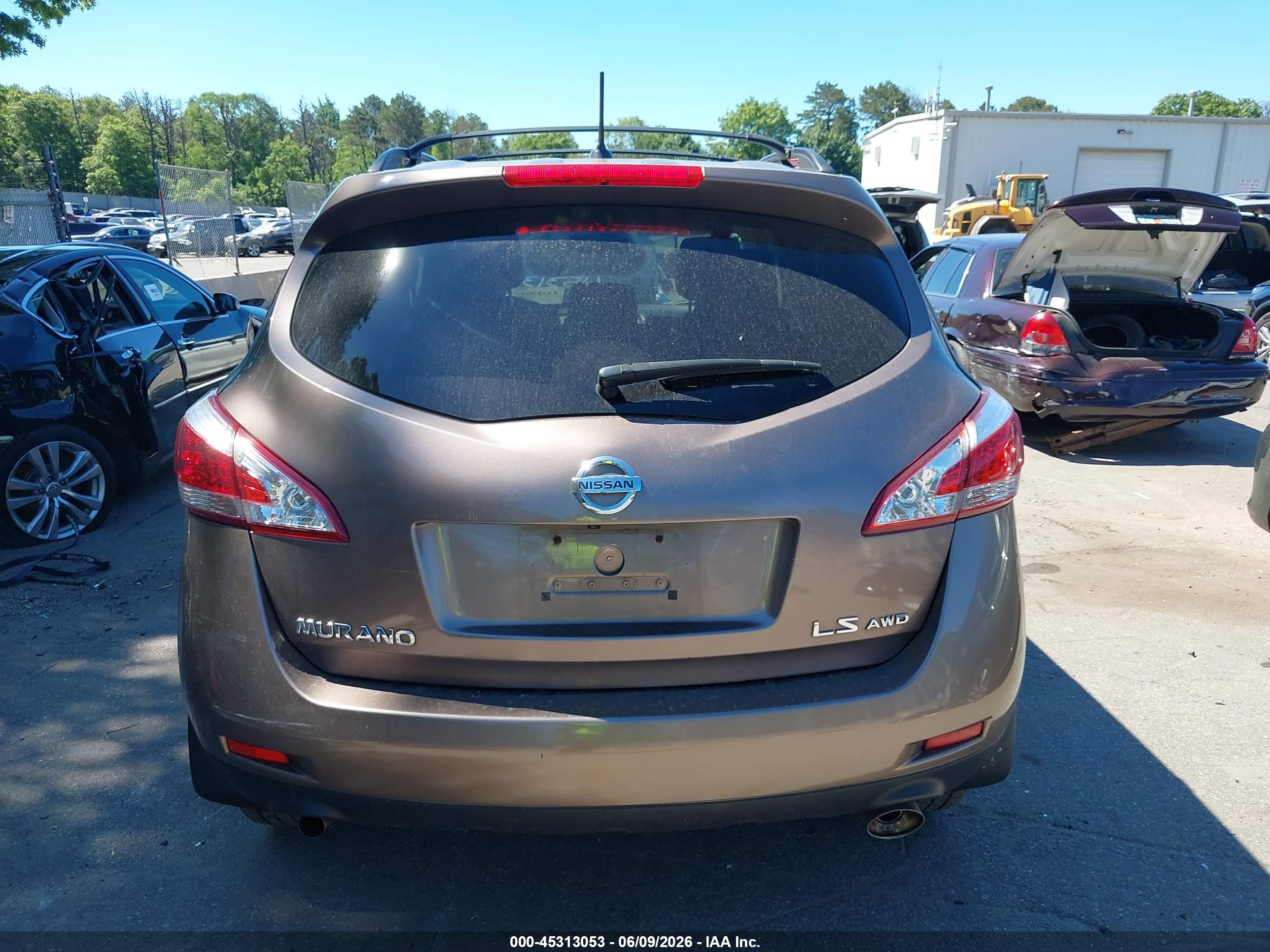 2012 Nissan Murano Sl Brown vin: JN8AZ1MW7CW222202