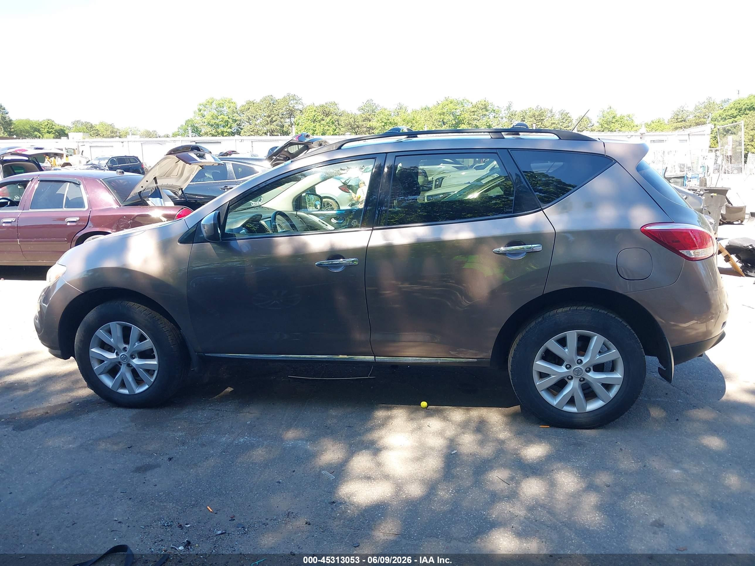 2012 Nissan Murano Sl Brown vin: JN8AZ1MW7CW222202