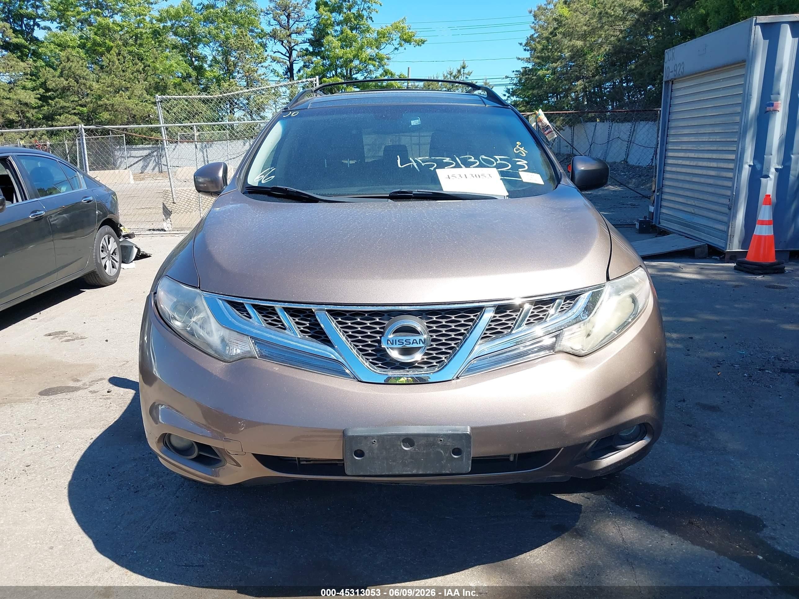 2012 Nissan Murano Sl Brown vin: JN8AZ1MW7CW222202