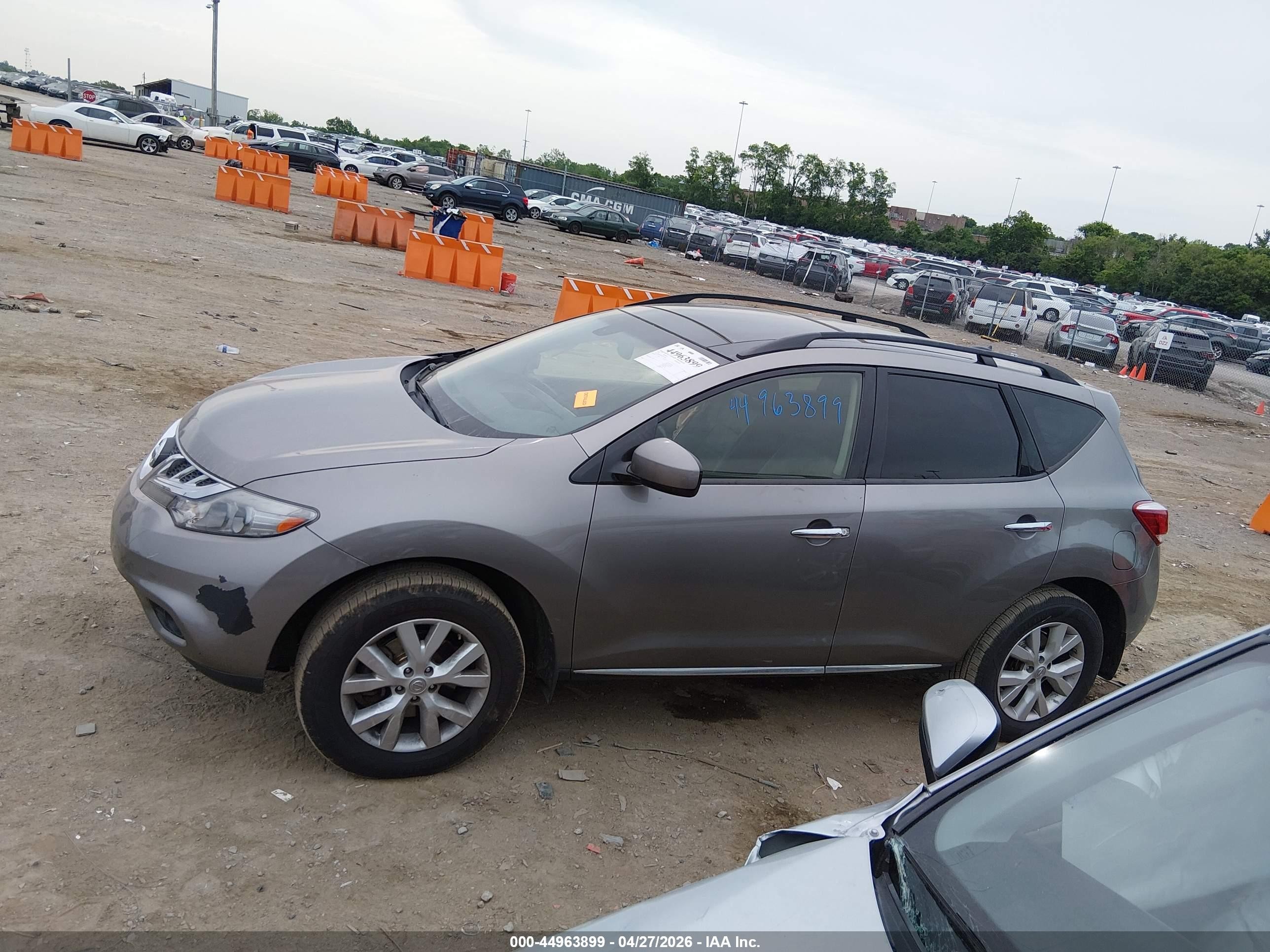 2012 Nissan Murano Sl Gray vin: JN8AZ1MW7CW235080