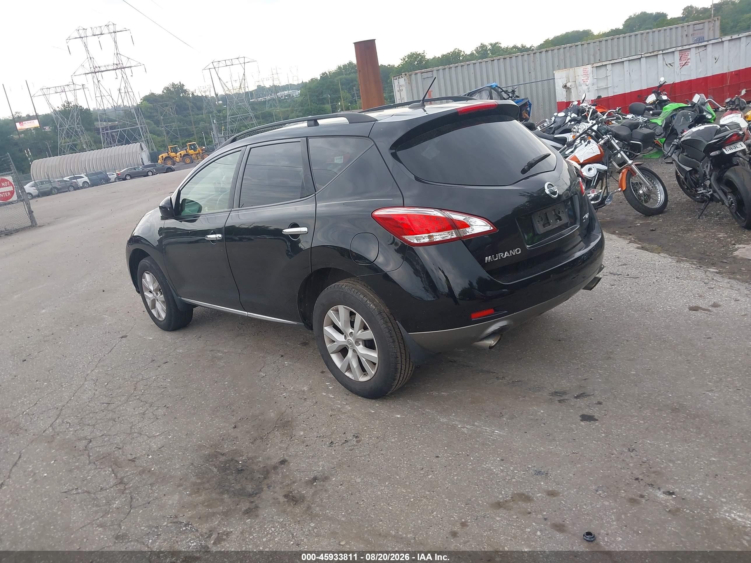2013 Nissan Murano Sv Черный vin: JN8AZ1MW7DW302729