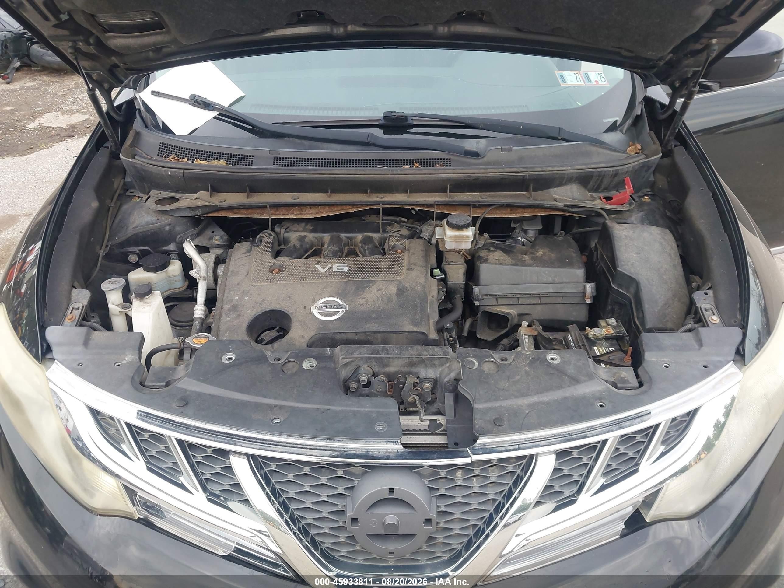 2013 Nissan Murano Sv Черный vin: JN8AZ1MW7DW302729