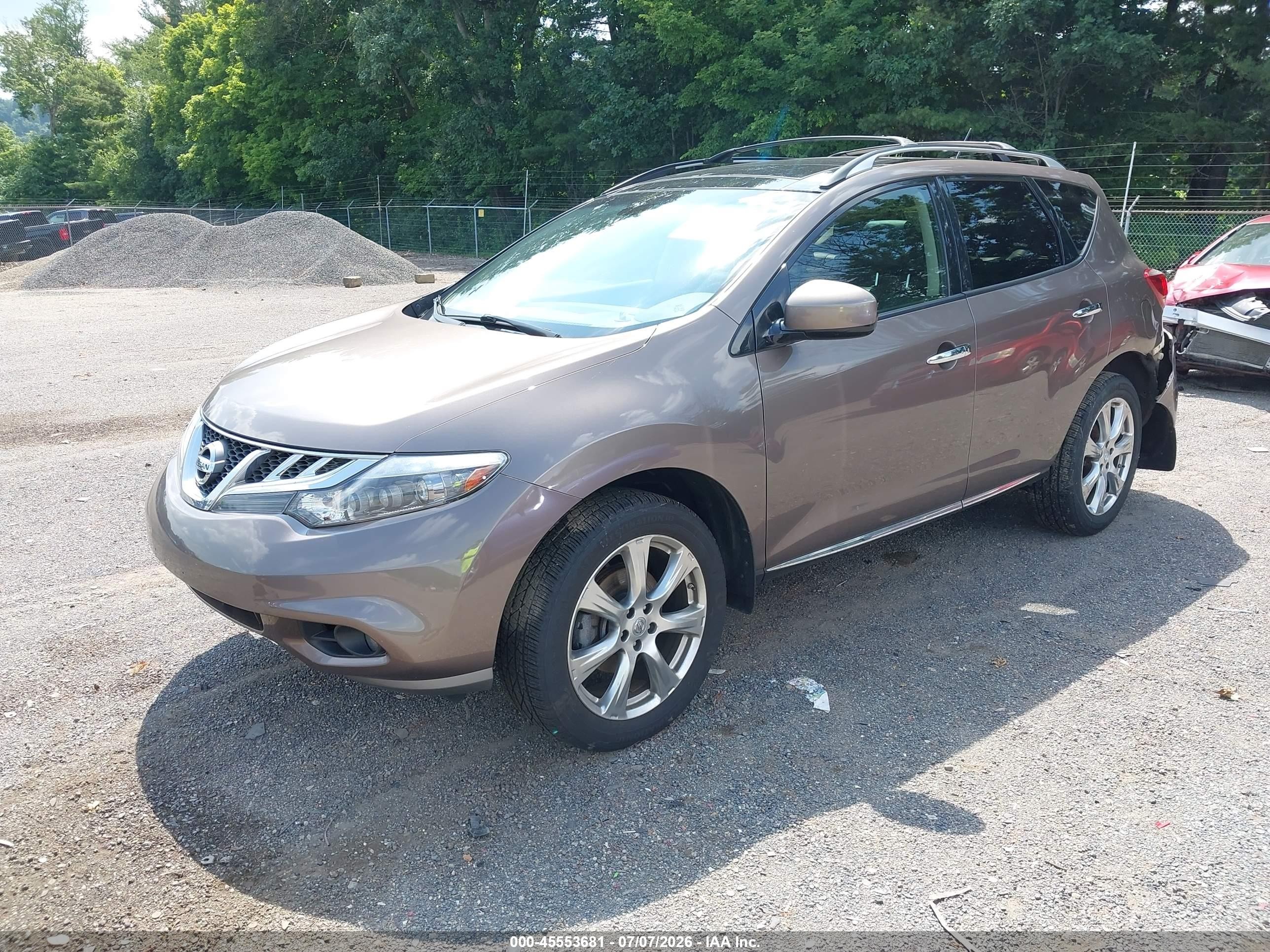 2014 Nissan Murano Le Brown vin: JN8AZ1MW7EW514077