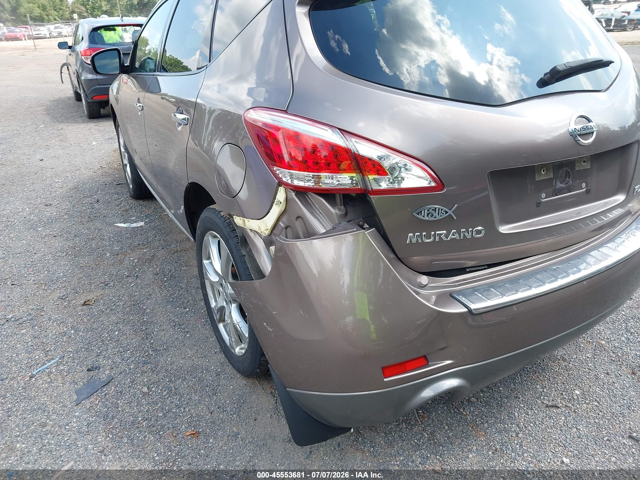 2014 Nissan Murano Le Brown vin: JN8AZ1MW7EW514077