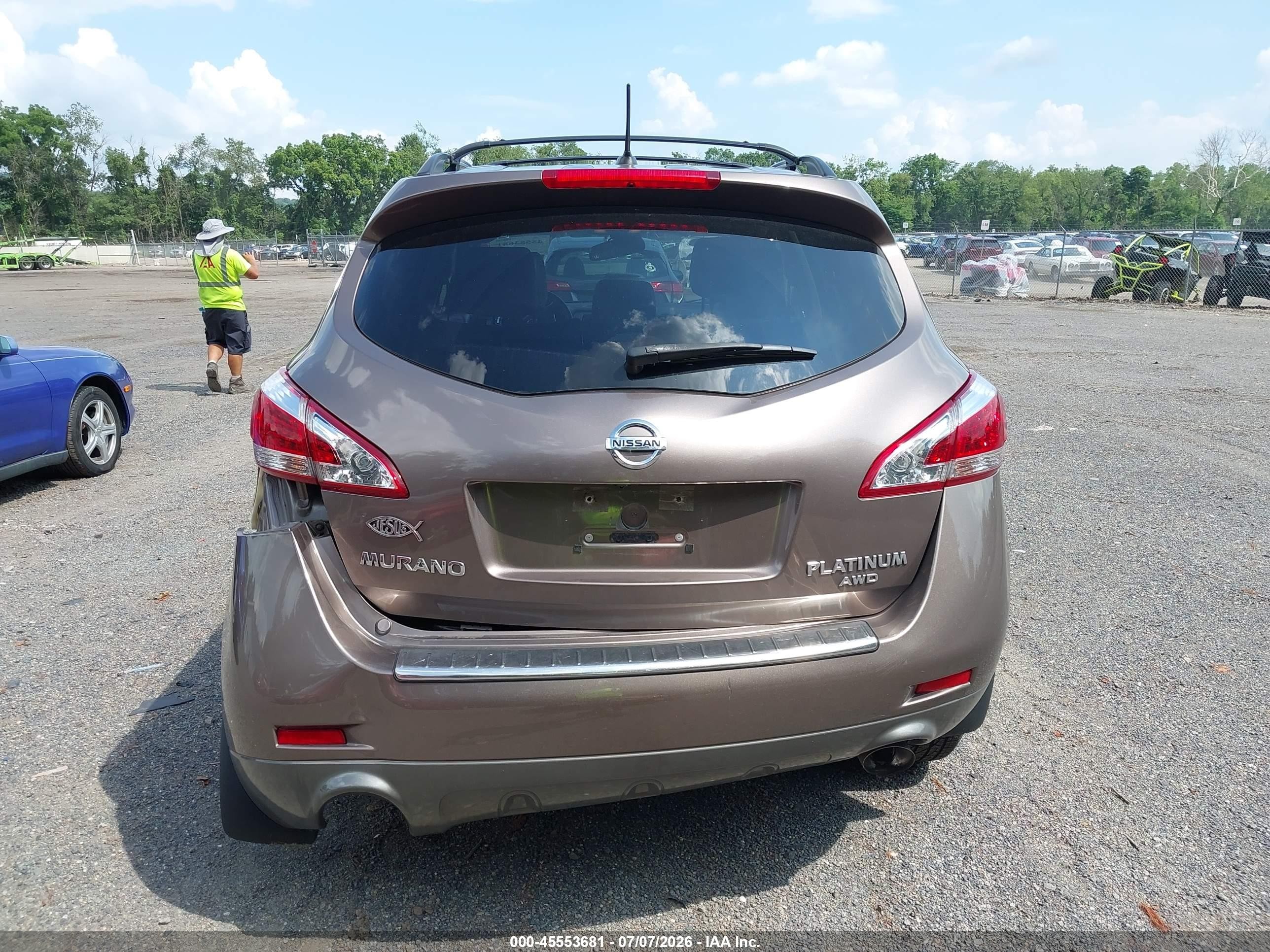 2014 Nissan Murano Le Brown vin: JN8AZ1MW7EW514077
