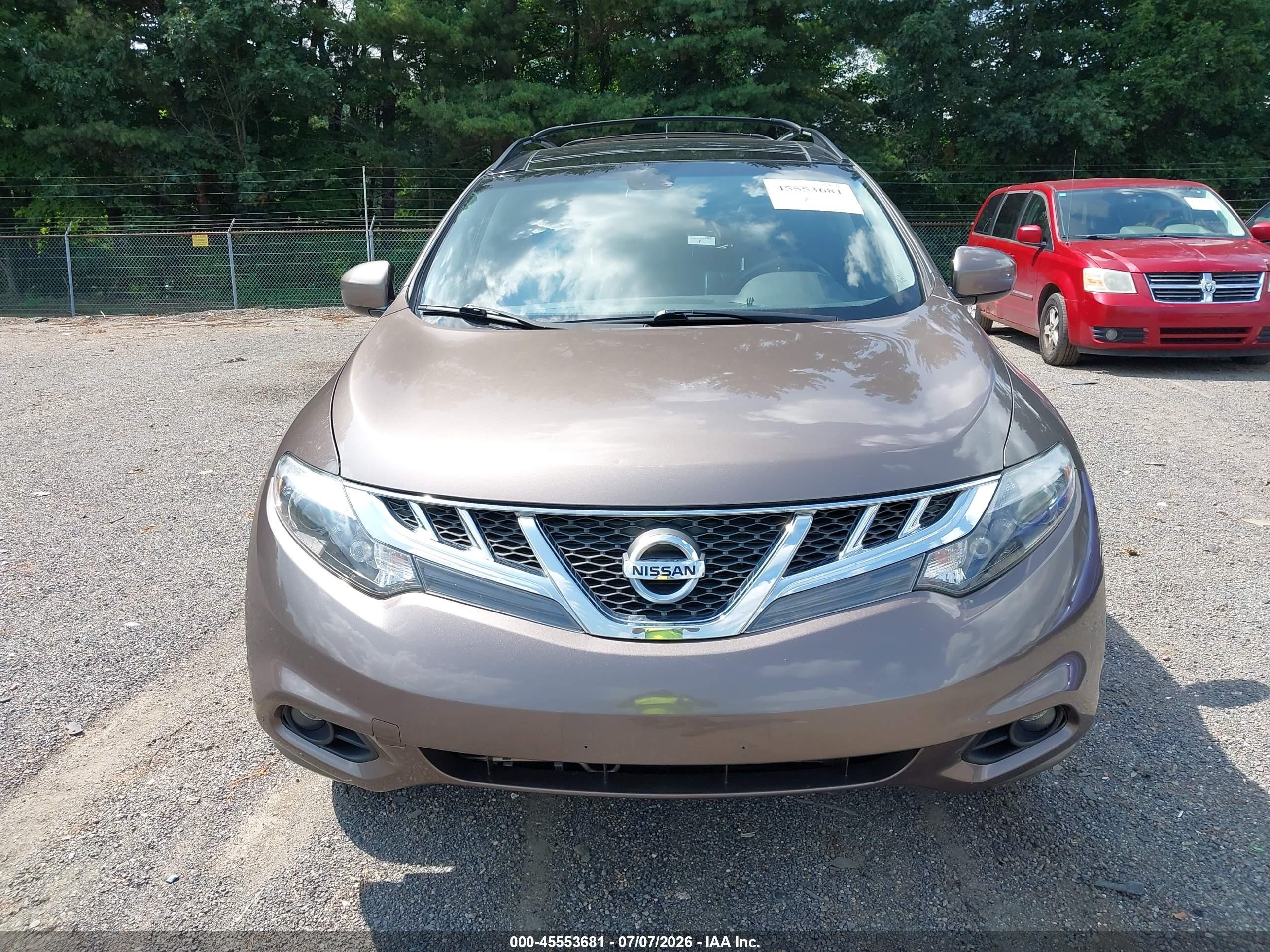 2014 Nissan Murano Le Brown vin: JN8AZ1MW7EW514077