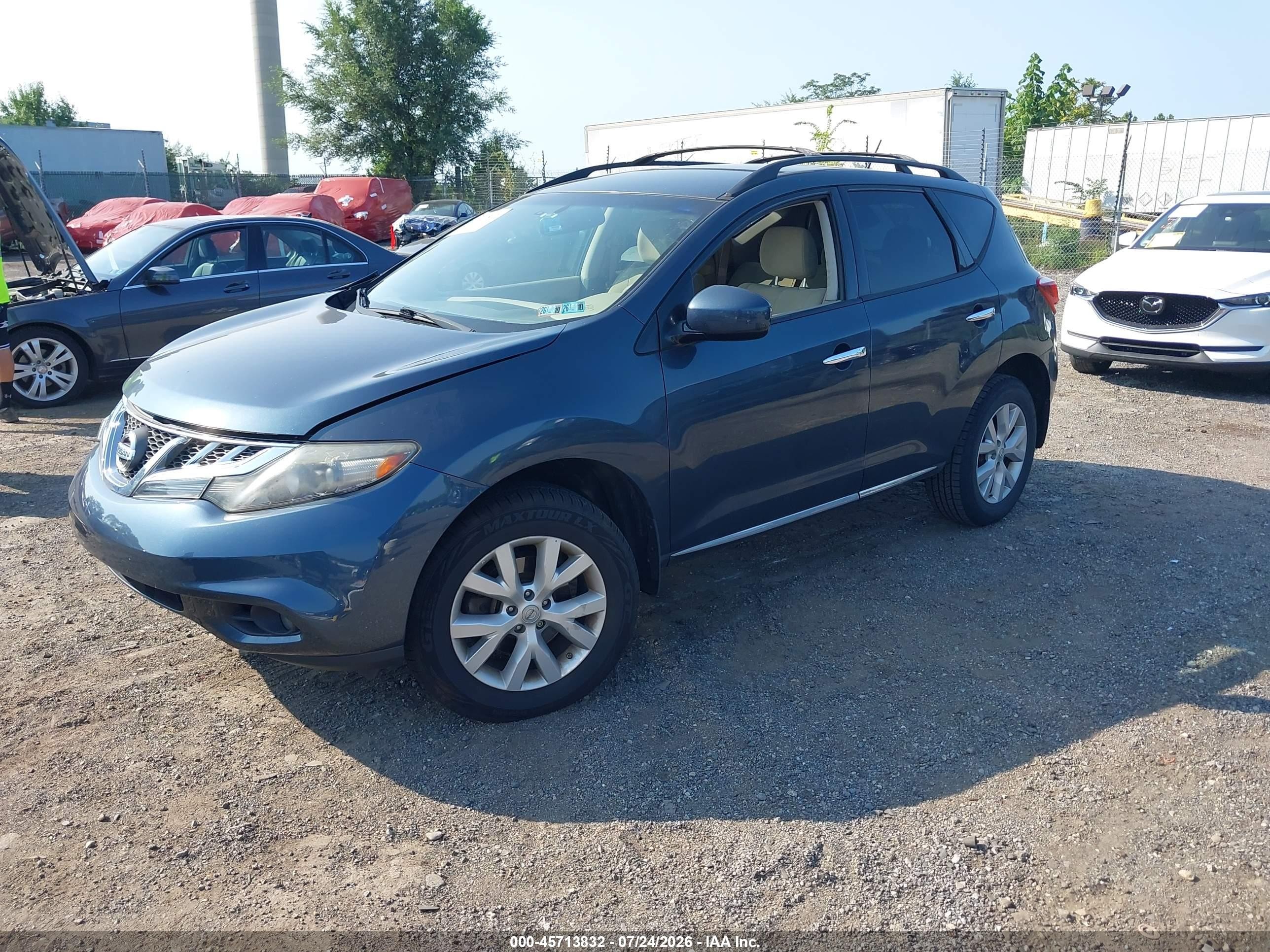 2014 Nissan Murano Sv Gray vin: JN8AZ1MW7EW519070