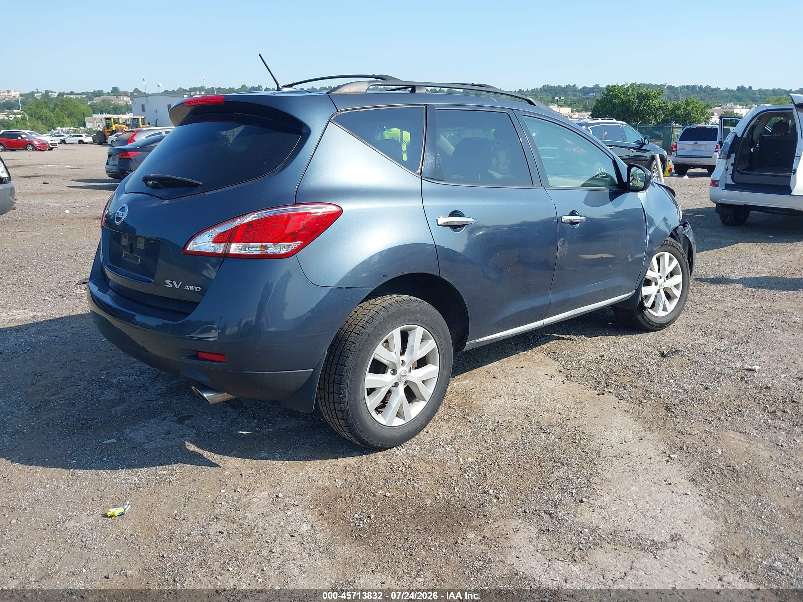2014 Nissan Murano Sv Gray vin: JN8AZ1MW7EW519070
