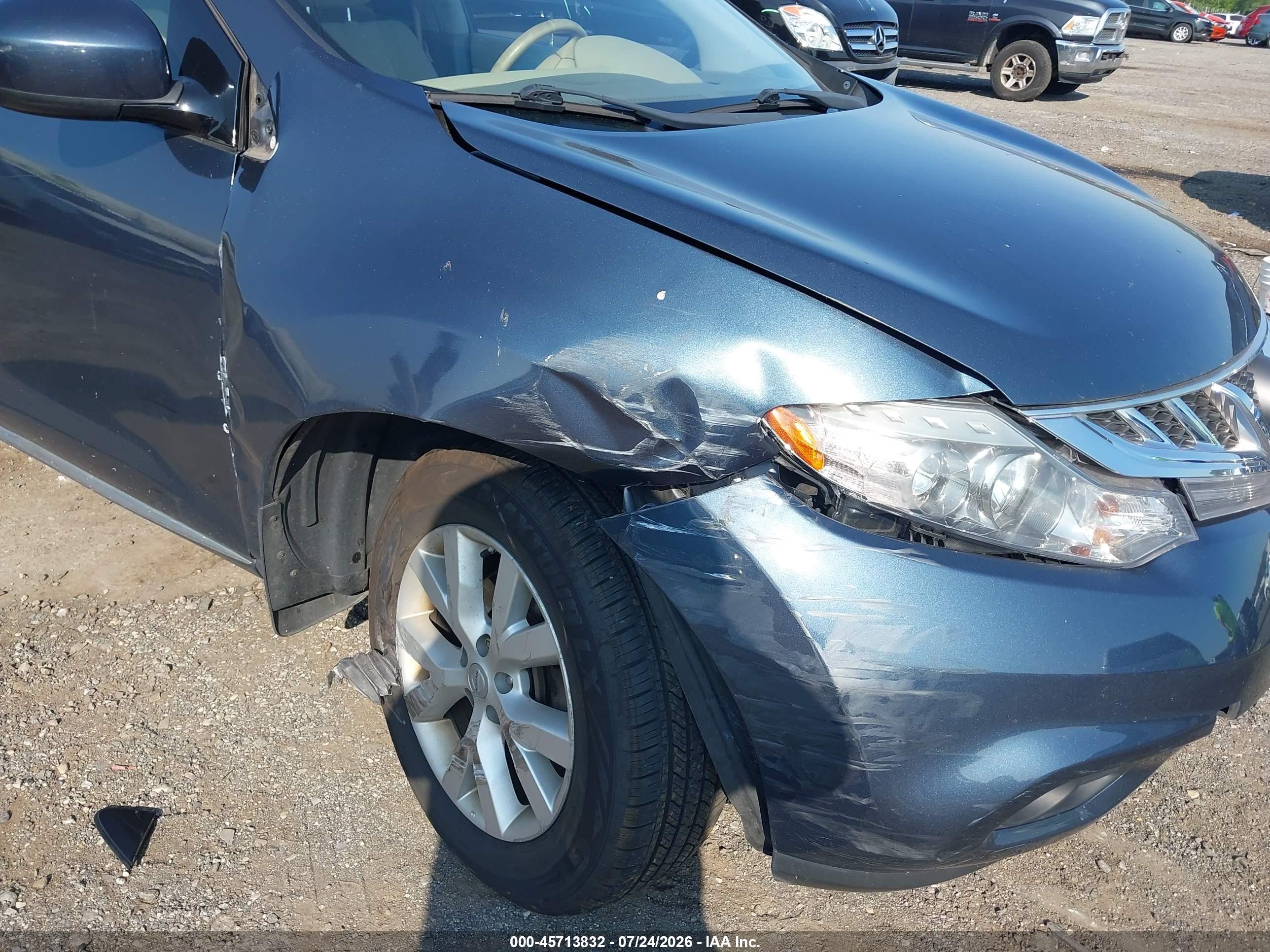 2014 Nissan Murano Sv Gray vin: JN8AZ1MW7EW519070
