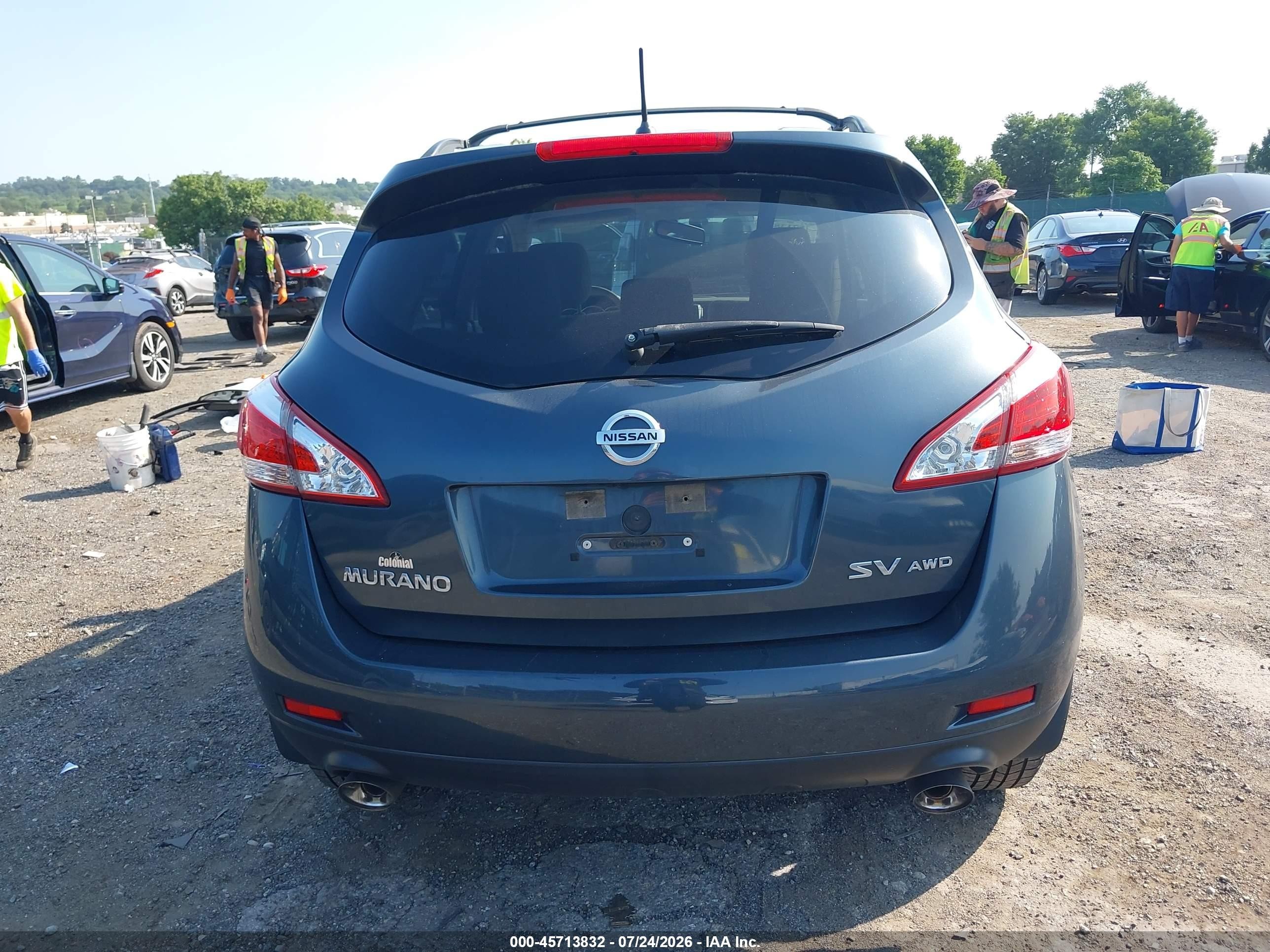 2014 Nissan Murano Sv Gray vin: JN8AZ1MW7EW519070