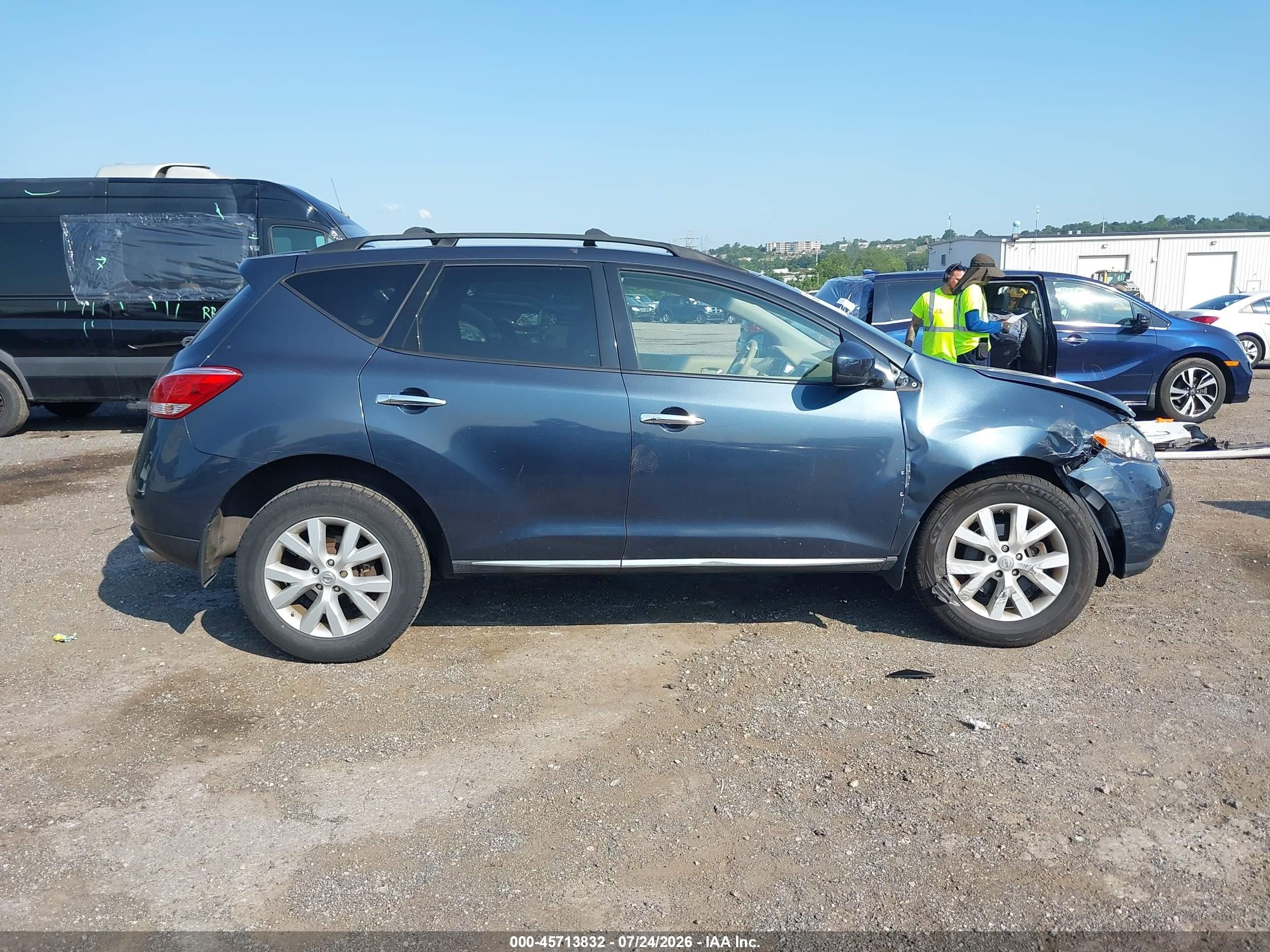 2014 Nissan Murano Sv Gray vin: JN8AZ1MW7EW519070