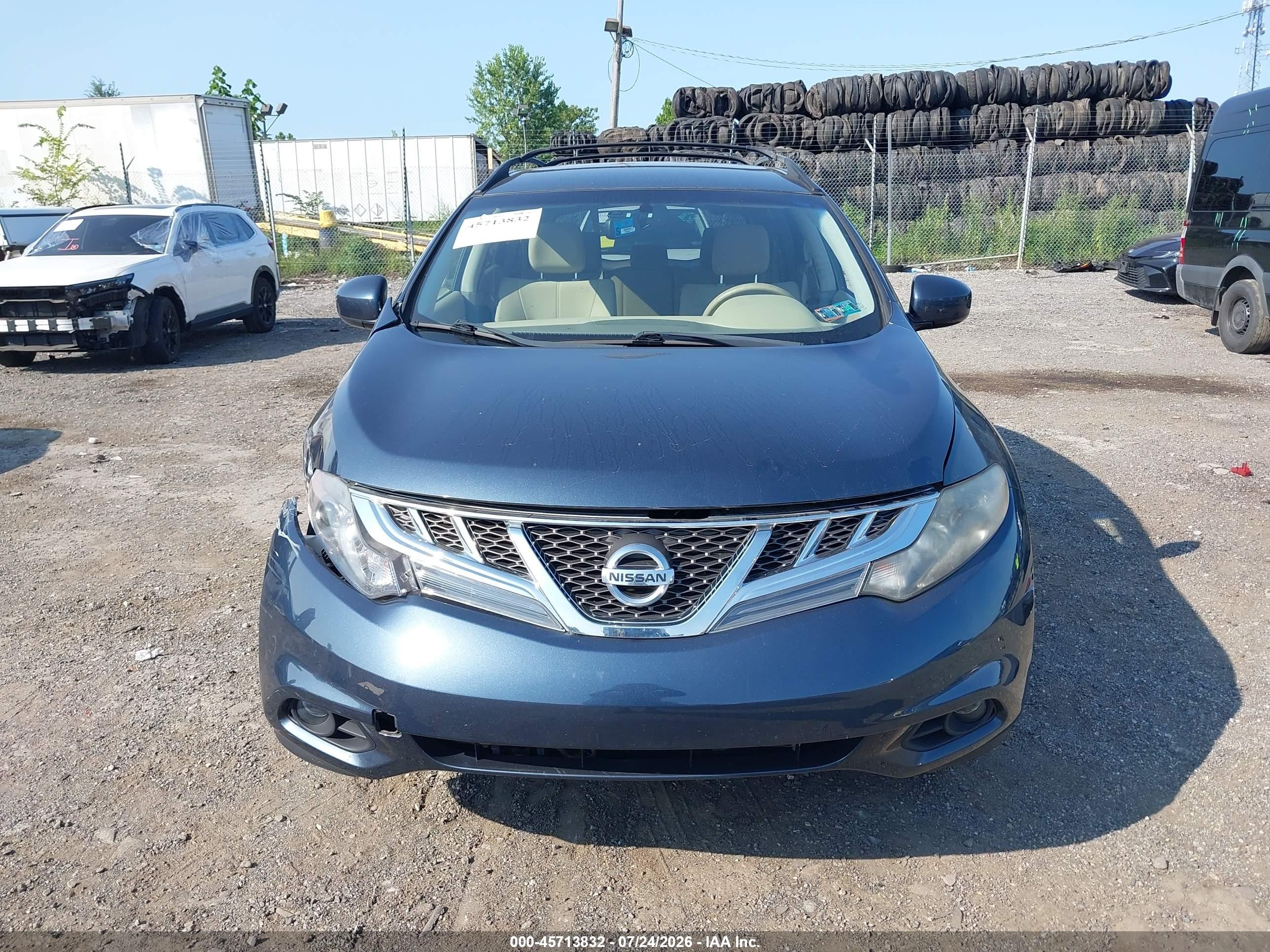 2014 Nissan Murano Sv Gray vin: JN8AZ1MW7EW519070