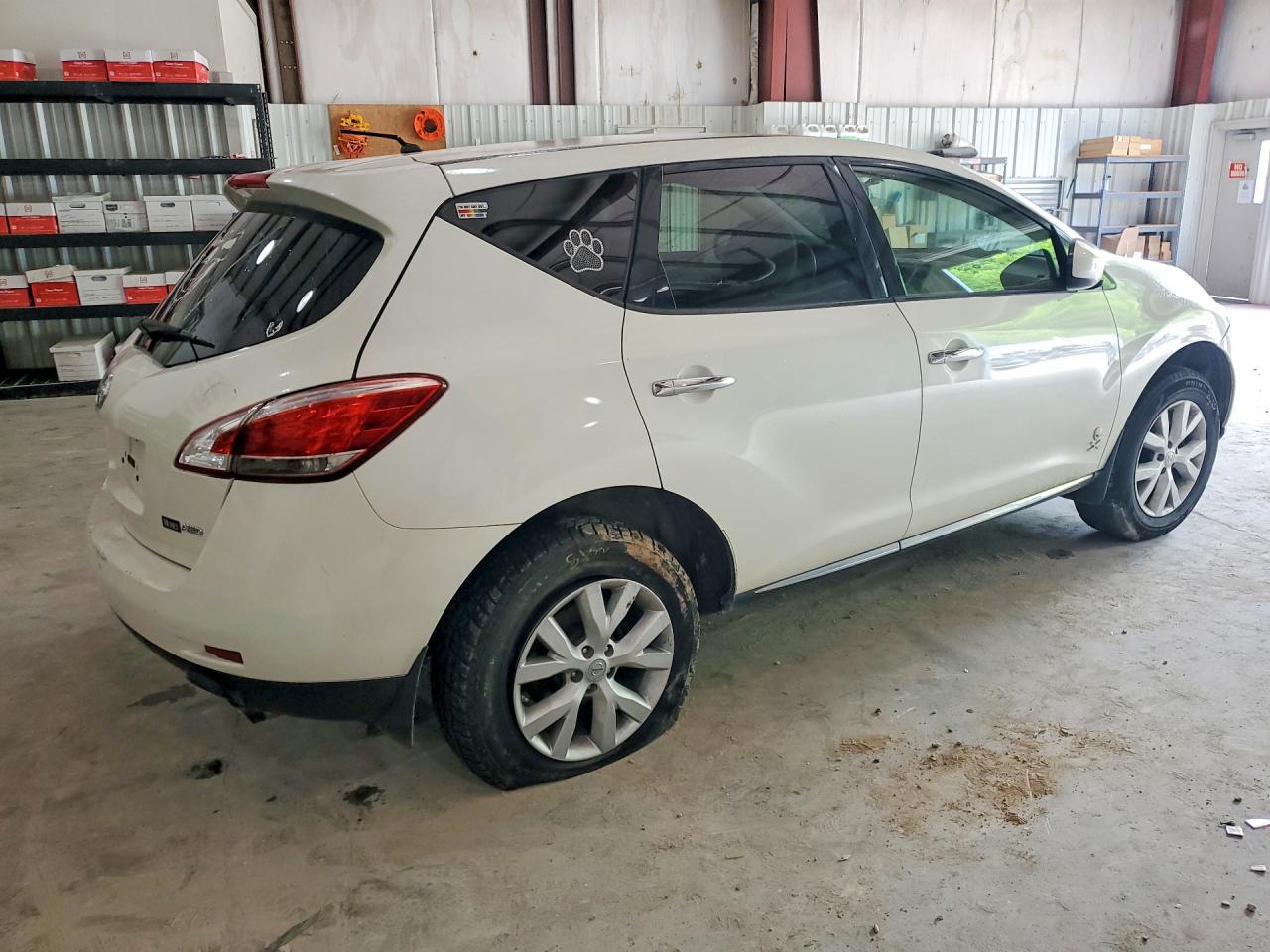 2014 Nissan Murano S White vin: JN8AZ1MW7EW521384