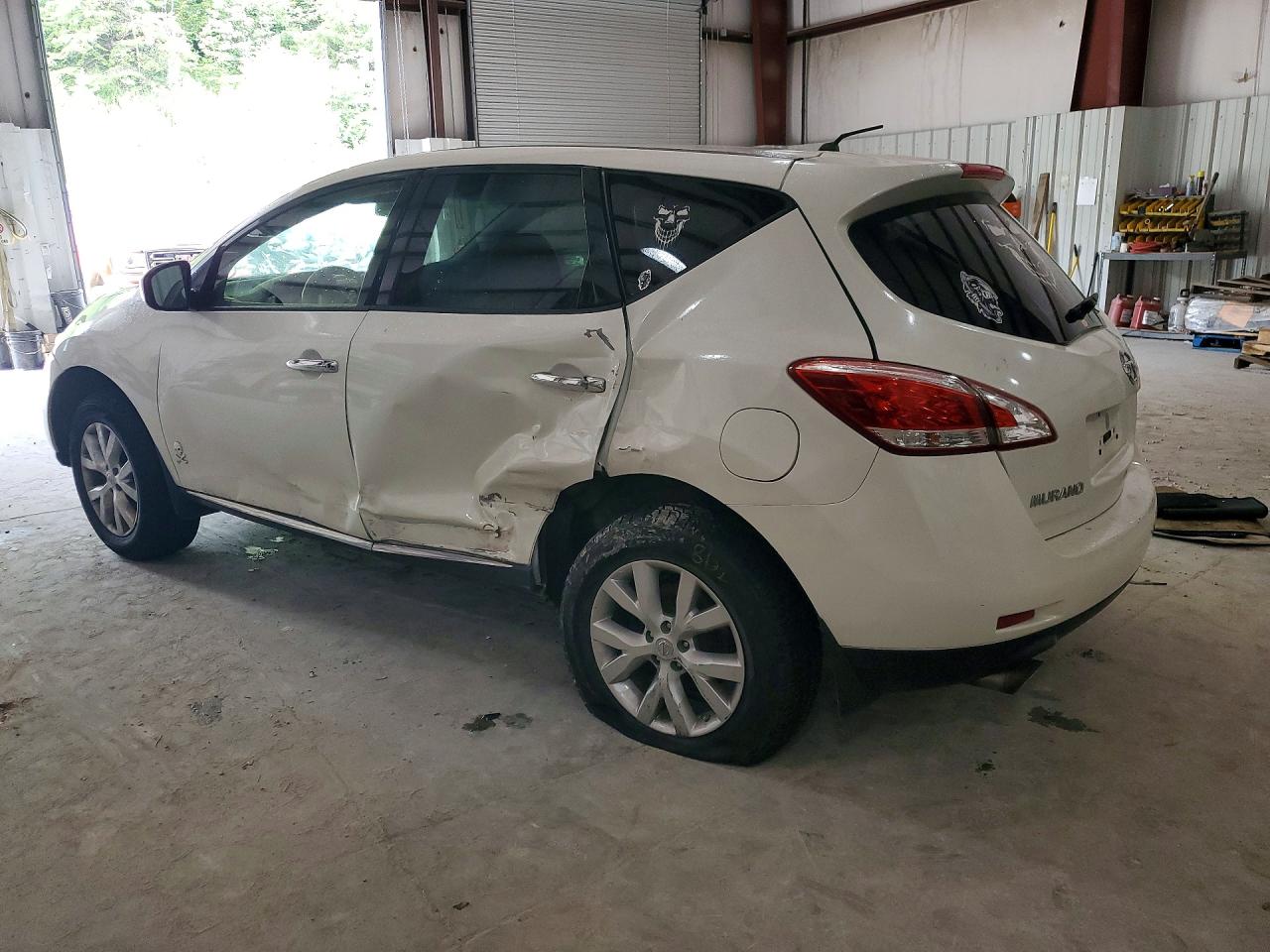 2014 Nissan Murano S White vin: JN8AZ1MW7EW521384