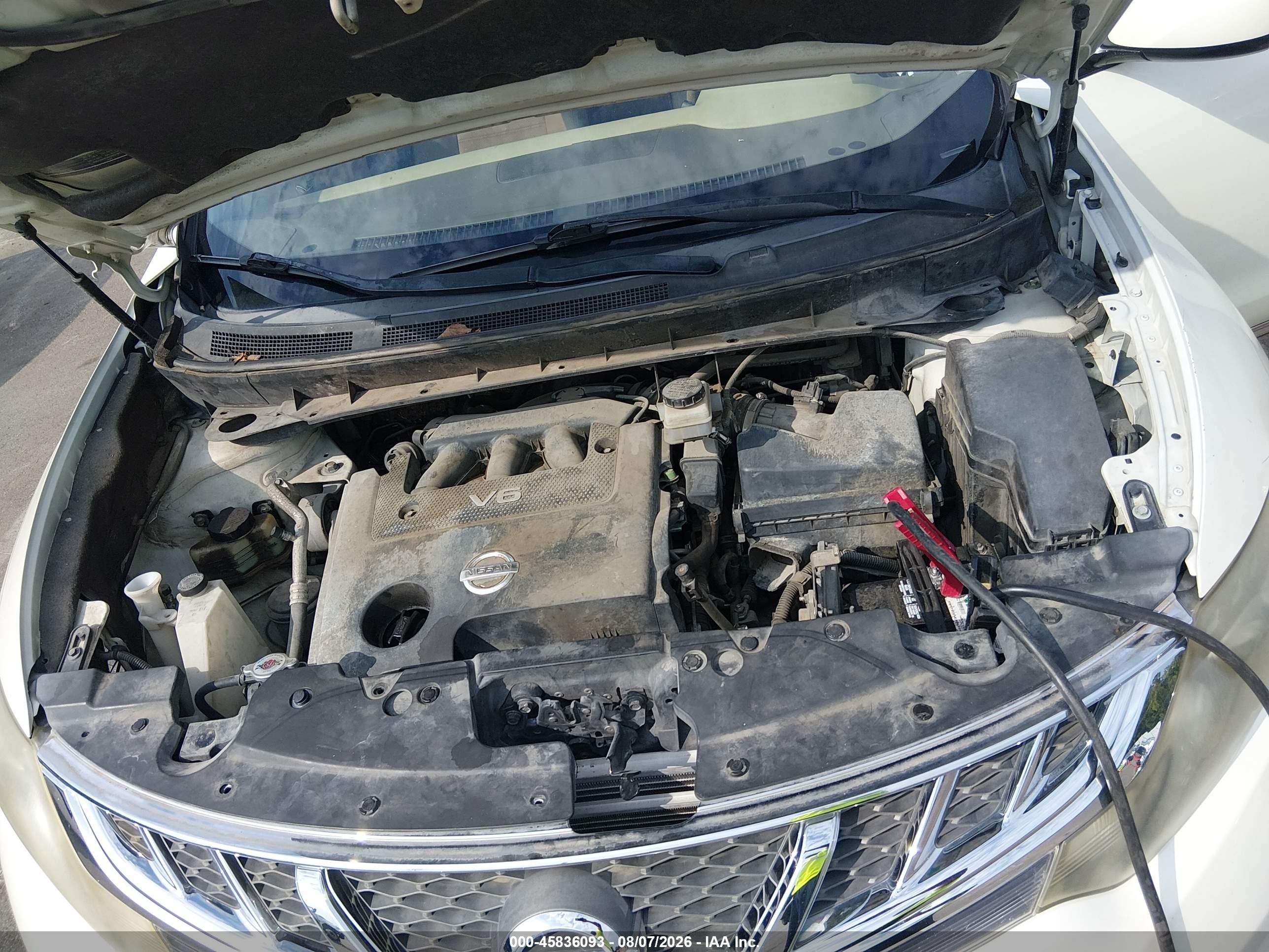 2014 Nissan Murano Sl White vin: JN8AZ1MW7EW524043