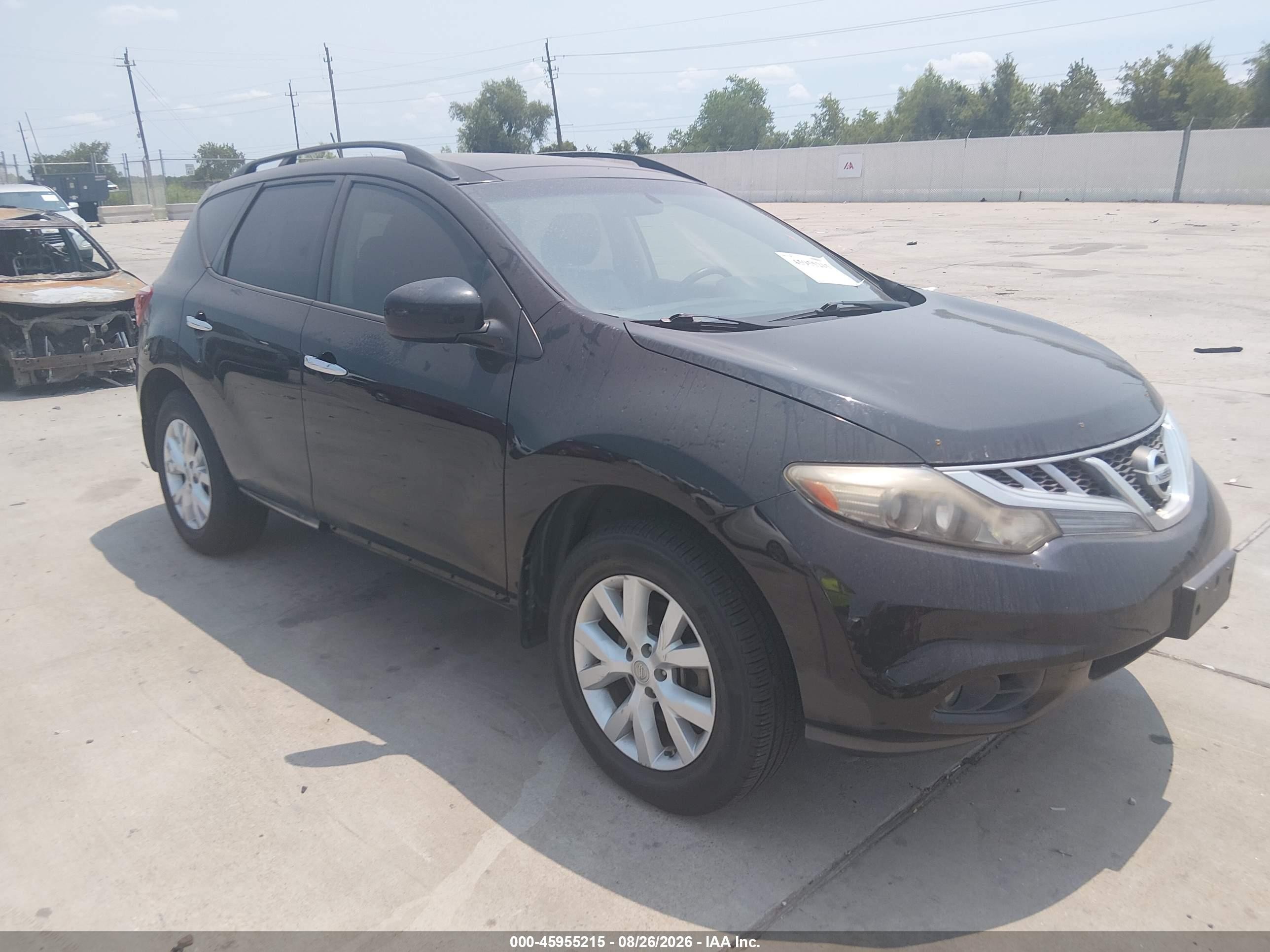 2011 Nissan Murano Sv Black vin: JN8AZ1MW8BW154331
