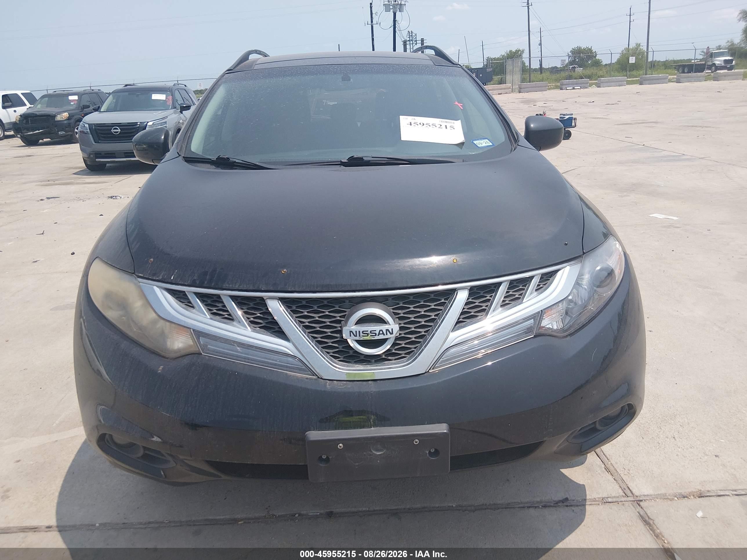 2011 Nissan Murano Sv Черный vin: JN8AZ1MW8BW154331