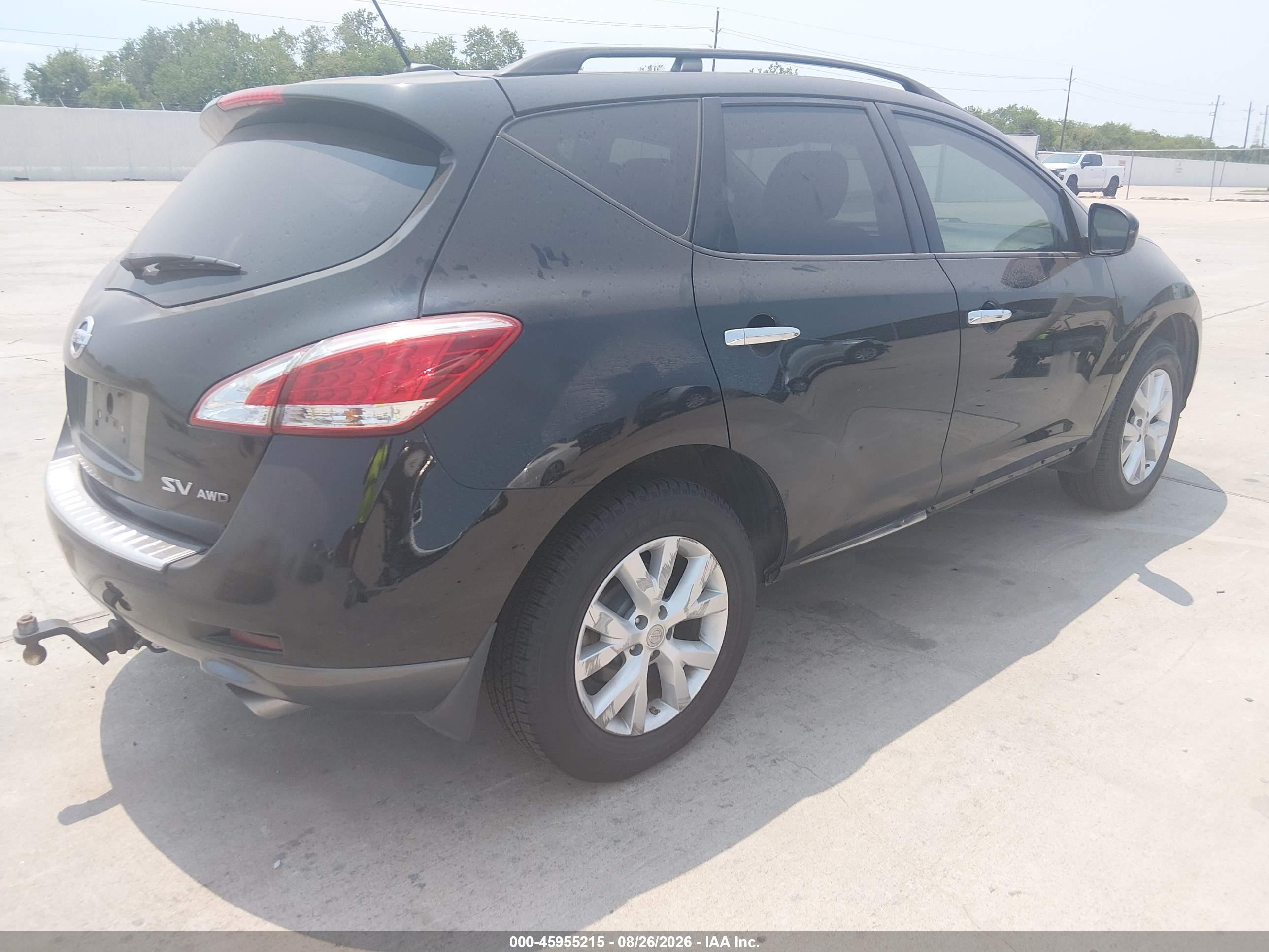 2011 Nissan Murano Sv Черный vin: JN8AZ1MW8BW154331
