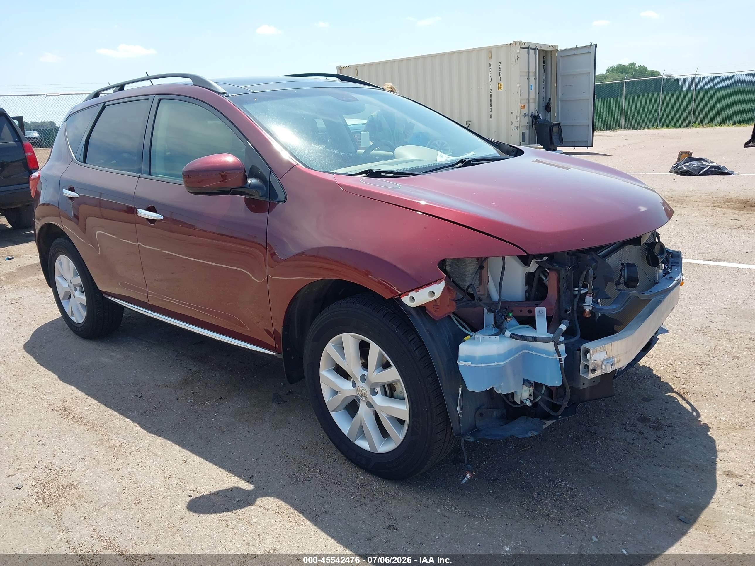 2011 Nissan Murano Sl Maroon vin: JN8AZ1MW8BW183408