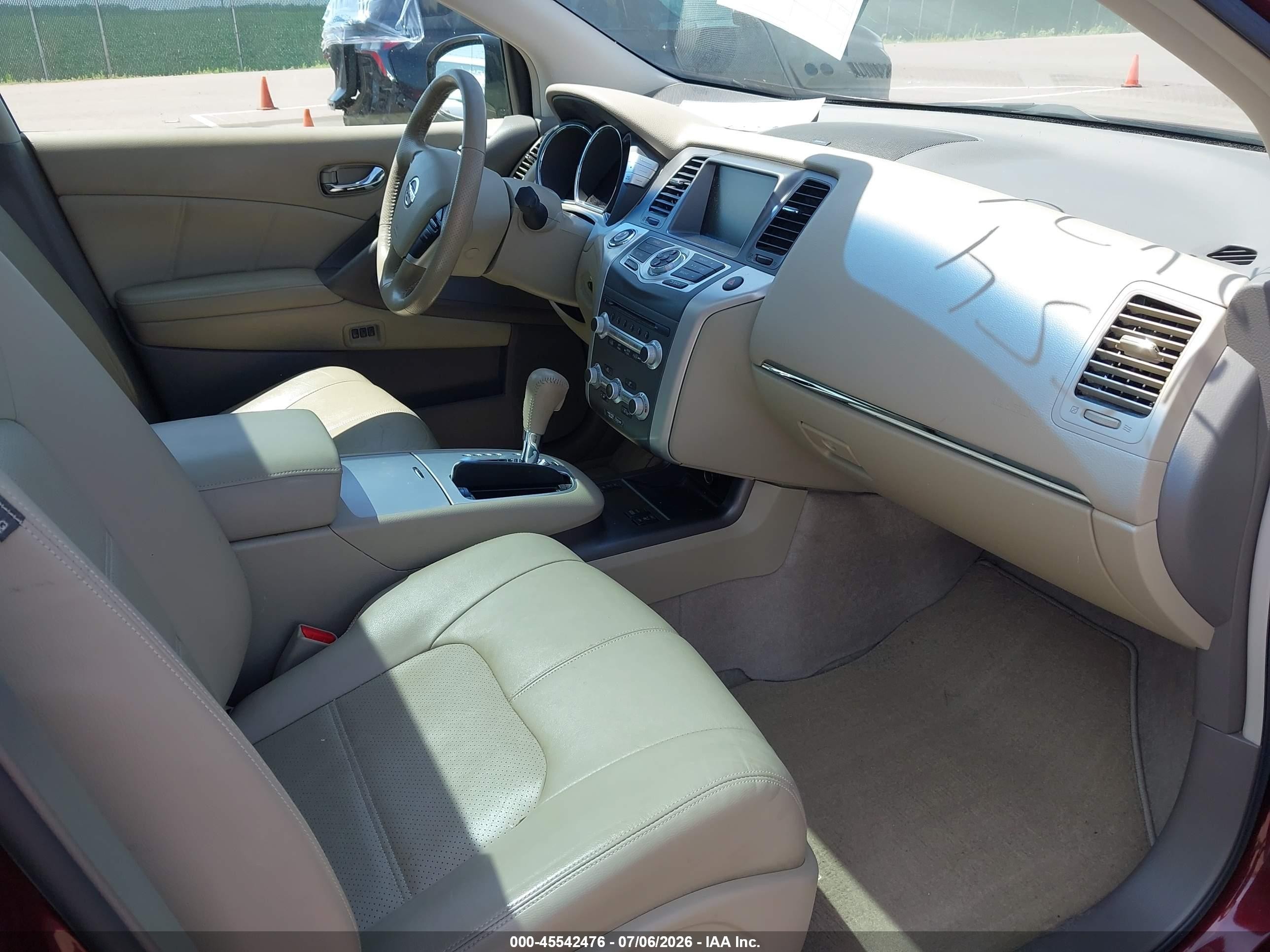 2011 Nissan Murano Sl Темно-бордовый vin: JN8AZ1MW8BW183408