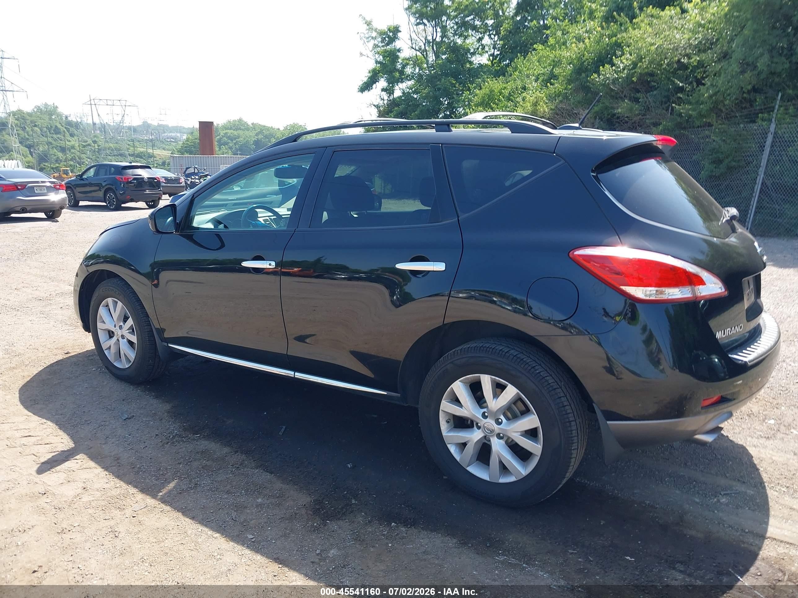 2011 Nissan Murano Sl Black vin: JN8AZ1MW8BW185451