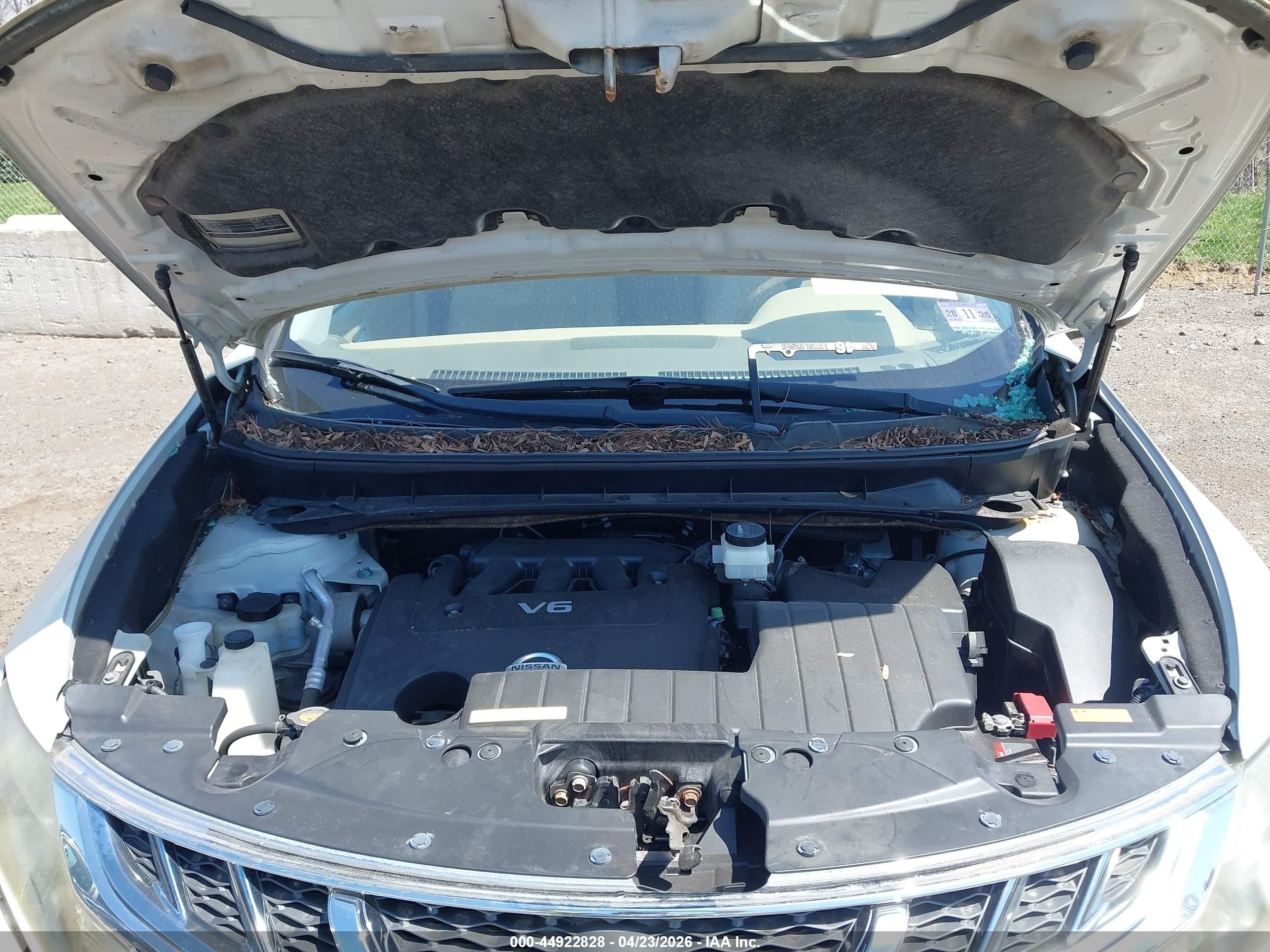 2011 Nissan Murano Le White vin: JN8AZ1MW8BW187720