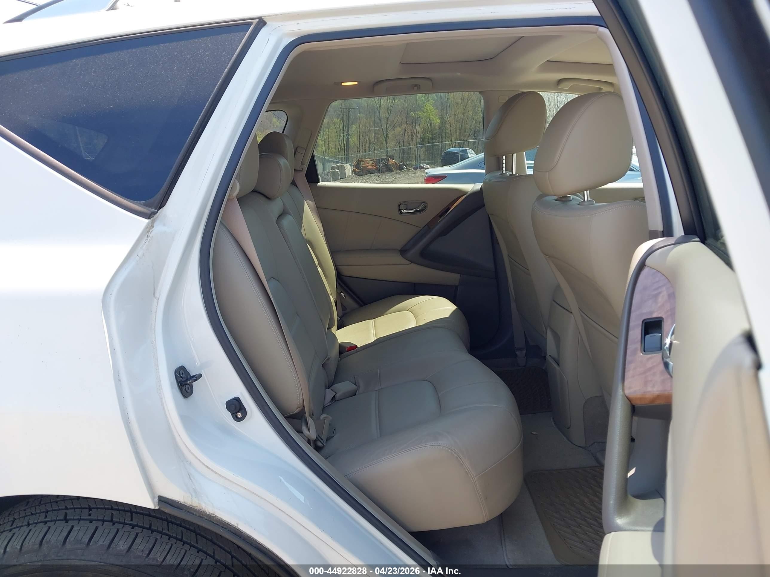 2011 Nissan Murano Le White vin: JN8AZ1MW8BW187720