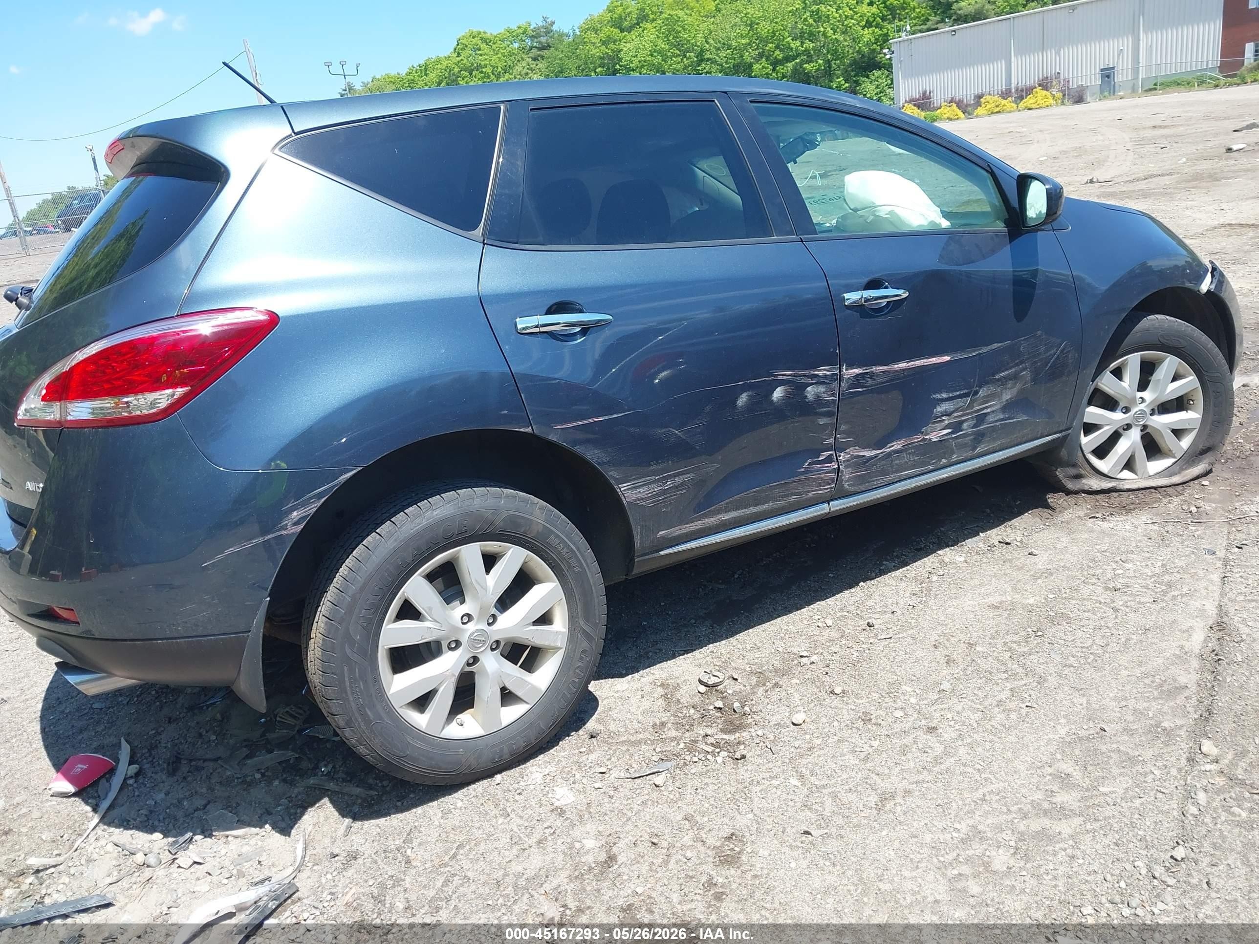 2012 Nissan Murano S Blue vin: JN8AZ1MW8CW205702