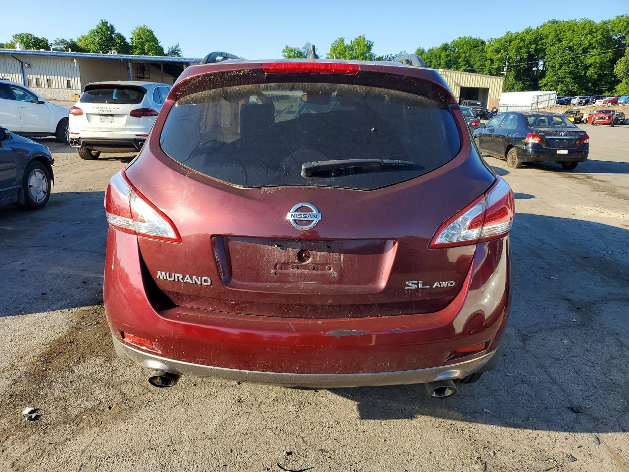 2012 Nissan Murano Maroon vin: JN8AZ1MW8CW212388