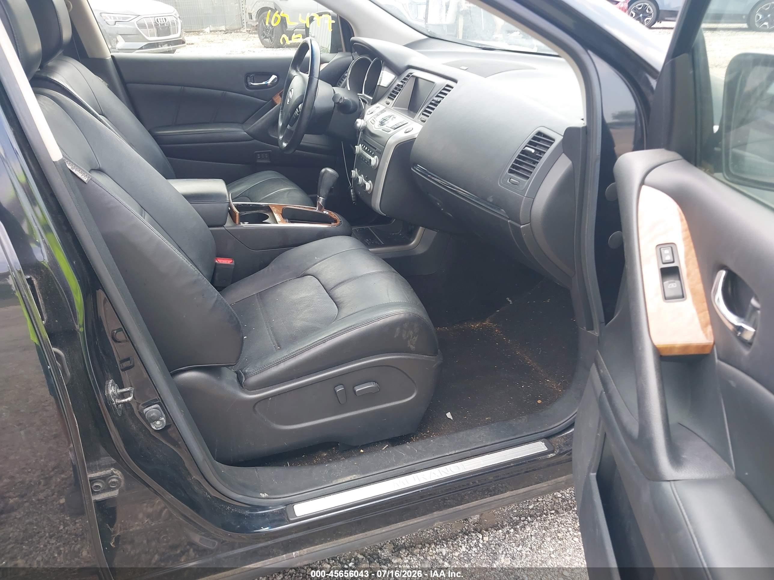 2012 Nissan Murano Le Black vin: JN8AZ1MW8CW213296