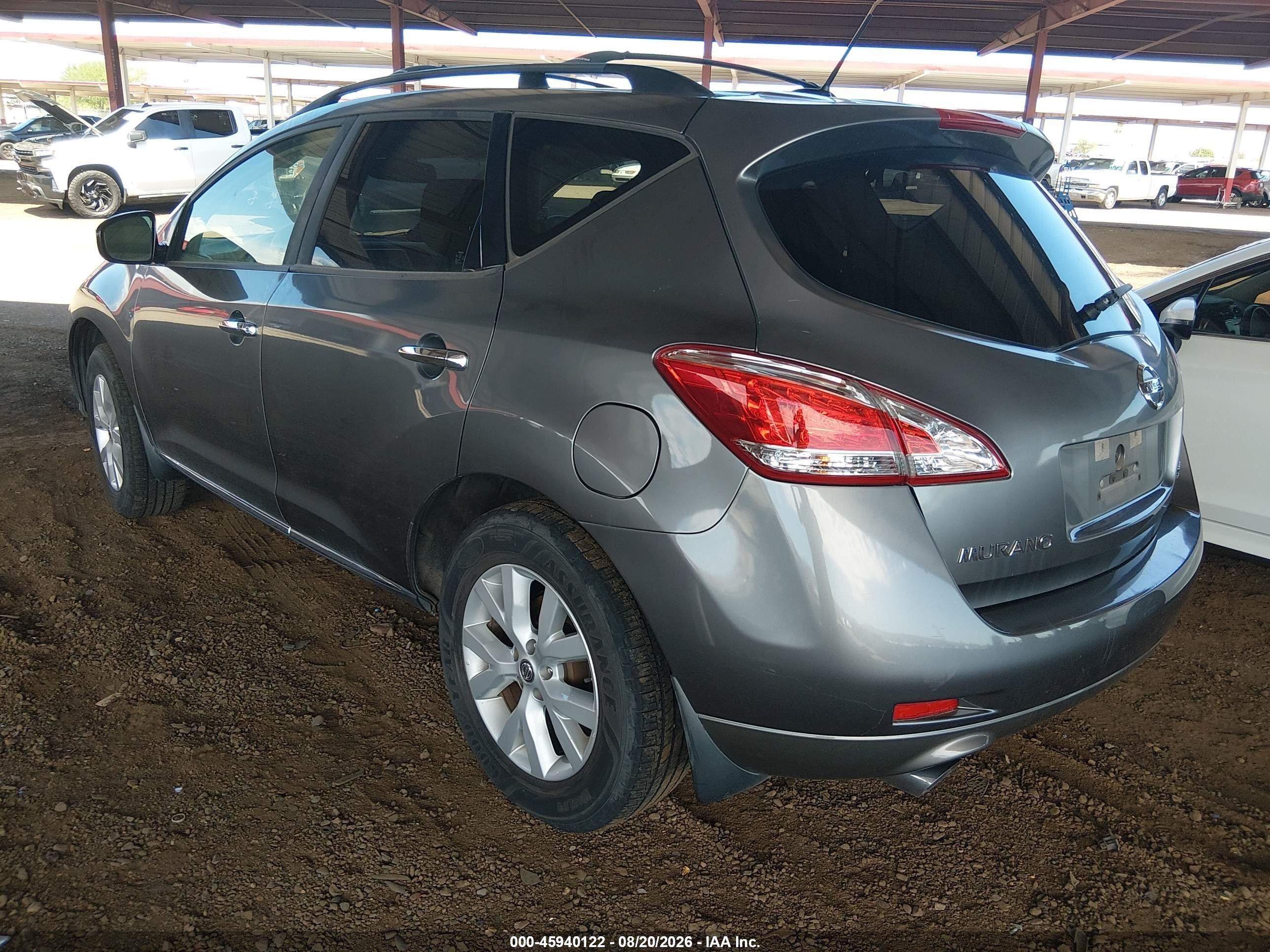 2013 Nissan Murano Sl Gray vin: JN8AZ1MW8DW306000