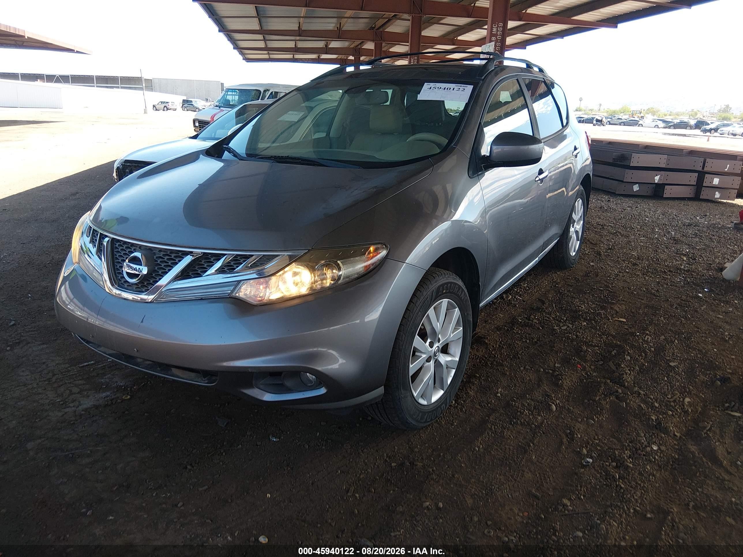 2013 Nissan Murano Sl Gray vin: JN8AZ1MW8DW306000