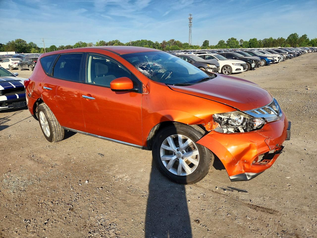2014 Nissan Murano S Orange vin: JN8AZ1MW8EW515514