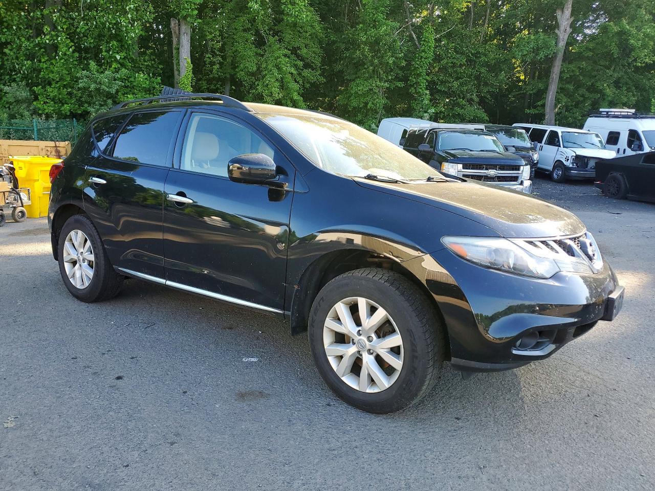 2014 Nissan Murano Sv Черный vin: JN8AZ1MW8EW530594