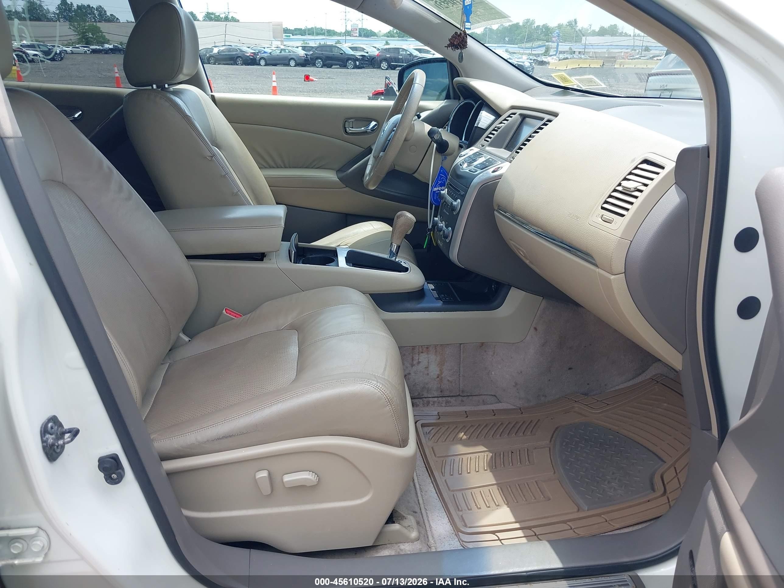 2010 Nissan Murano Sl White vin: JN8AZ1MW9AW101829